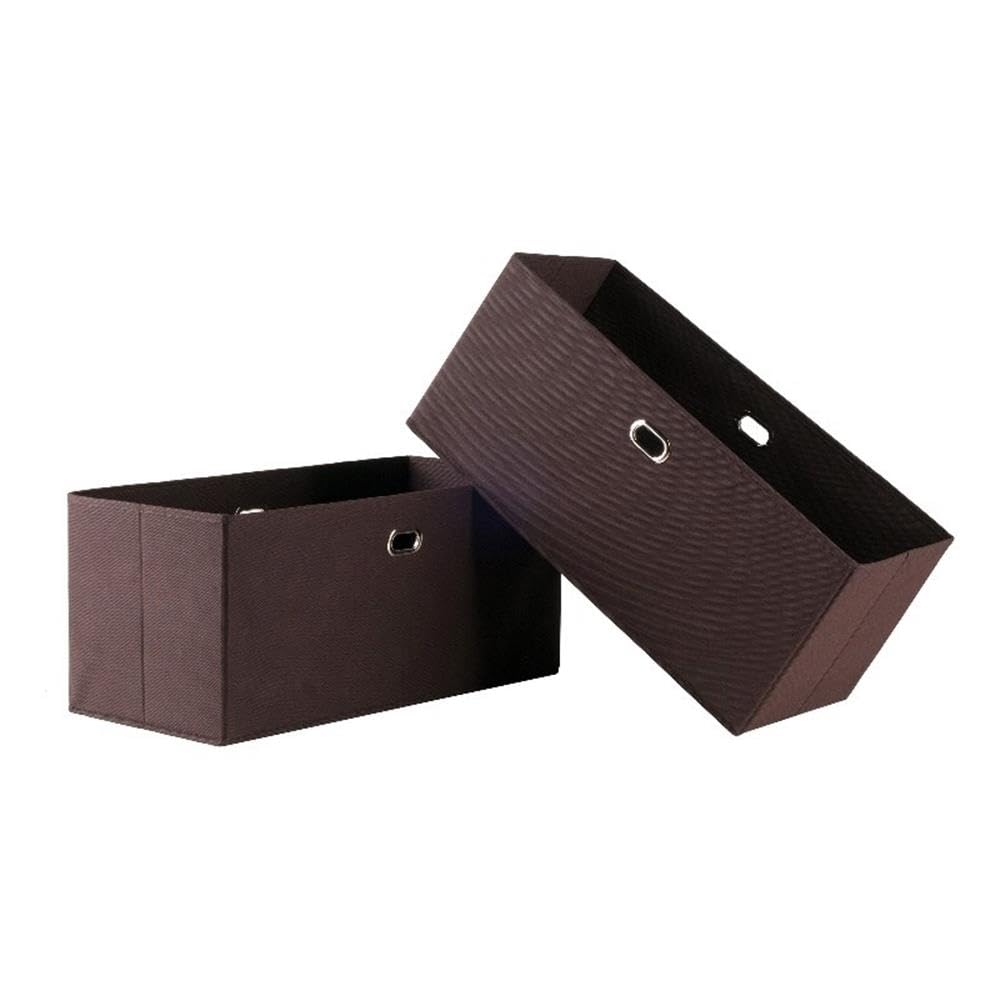 Winsome Wood Torino Chocolate Storage Organizer for Home Office, Living Room, and Bedroom