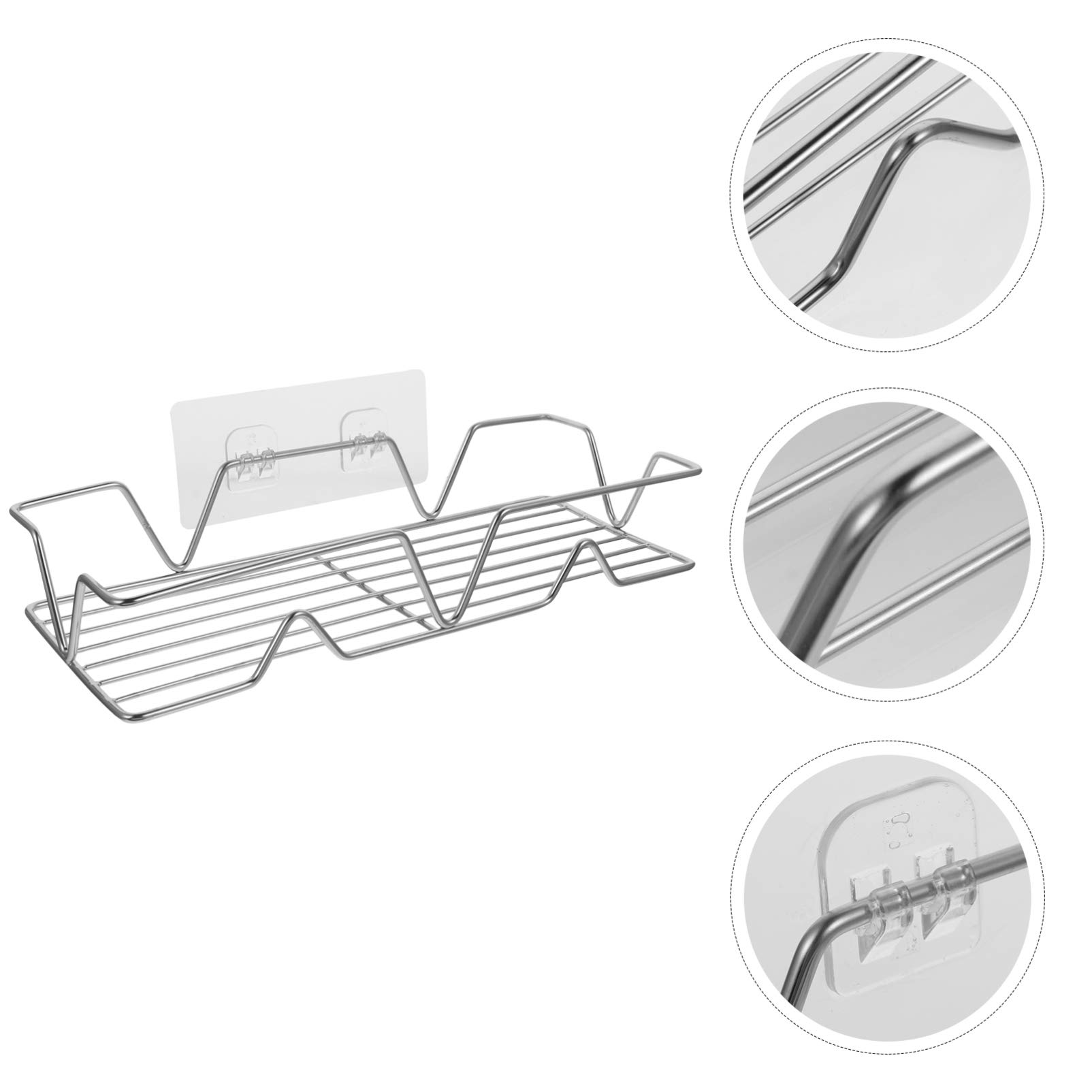 DOITOOL Stainless Steel Wall Mounted Corner Shelf - Space Saving Bathroom & Kitchen Storage Organizer for Spices, Toiletries, and Small Items - Perfect for Small Spaces and Clutter-Free Organization