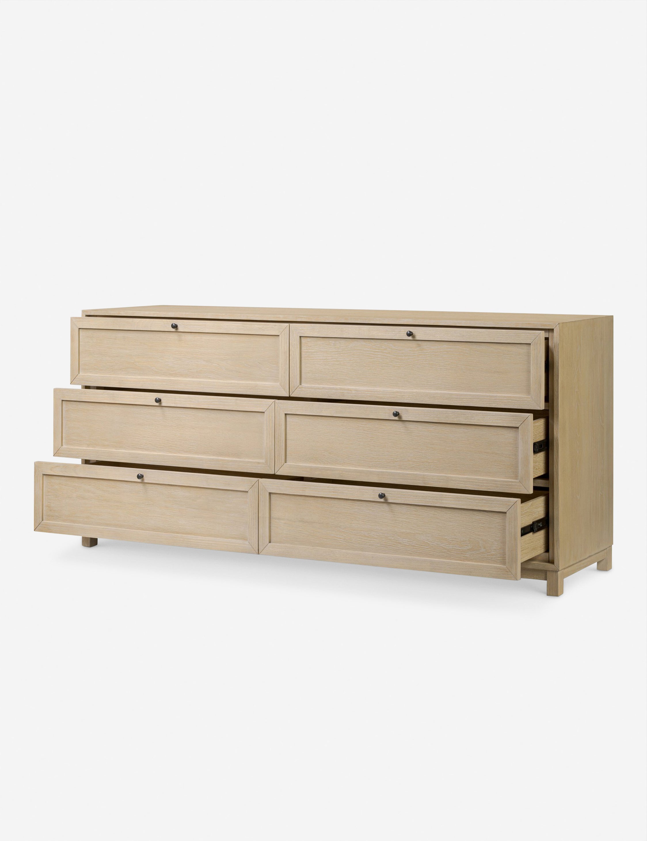 Carly 6 Drawer Dresser - Modern Wooden Chest of Drawers for Bedroom Storage & Organization | Perfect for Clothes, Linens, and Accessories
