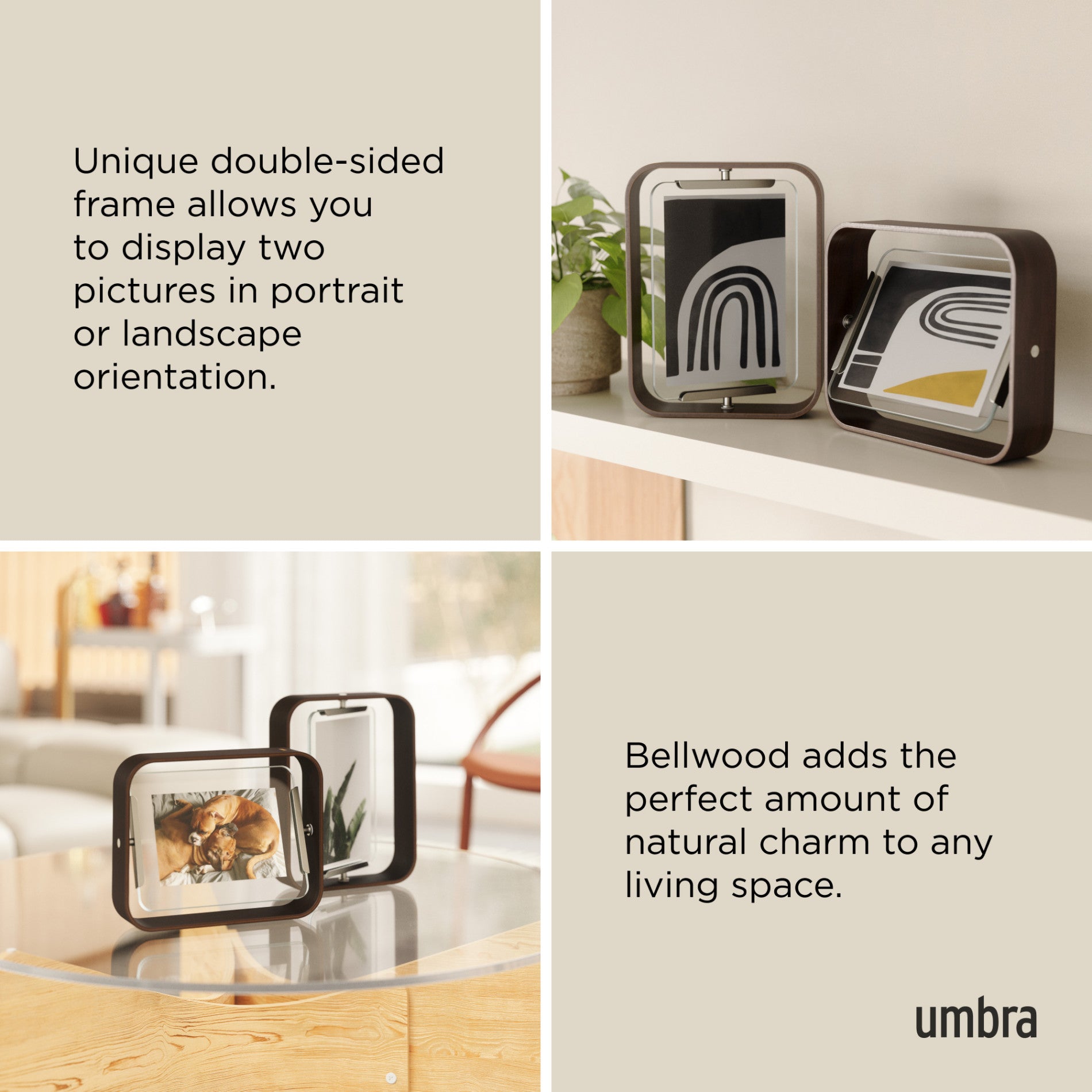Bellwood Picture Frame - Elegant Wooden Photo Frame for Wall & Tabletop Display - Perfect for Home Decor, Wedding Photos, and Office Artwork