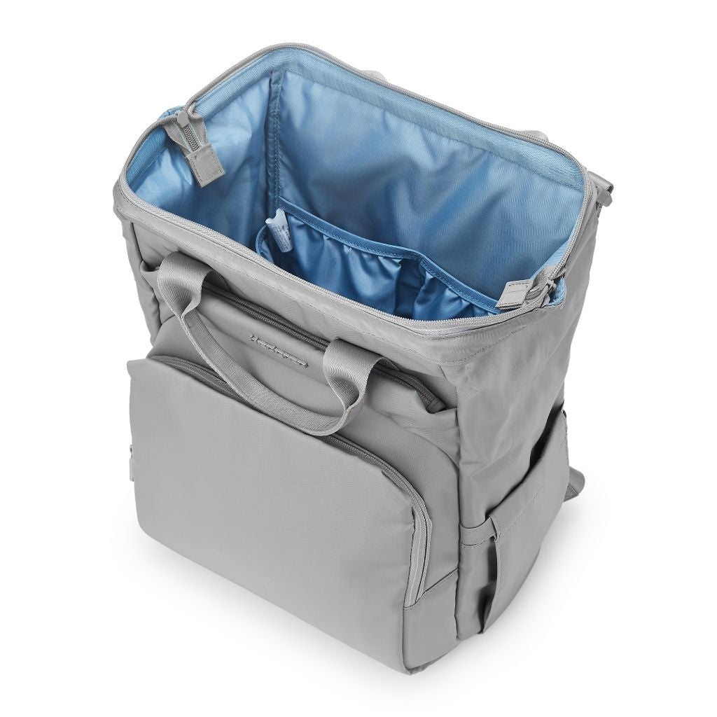 Hedgren Cherub Baby Backpack with Changing Mat - Lightweight Diaper Bag for Travel & Daycare, Waterproof Grey Nursery Organizer (Perfect for Newborns, Toddlers & Parents On-The-Go)