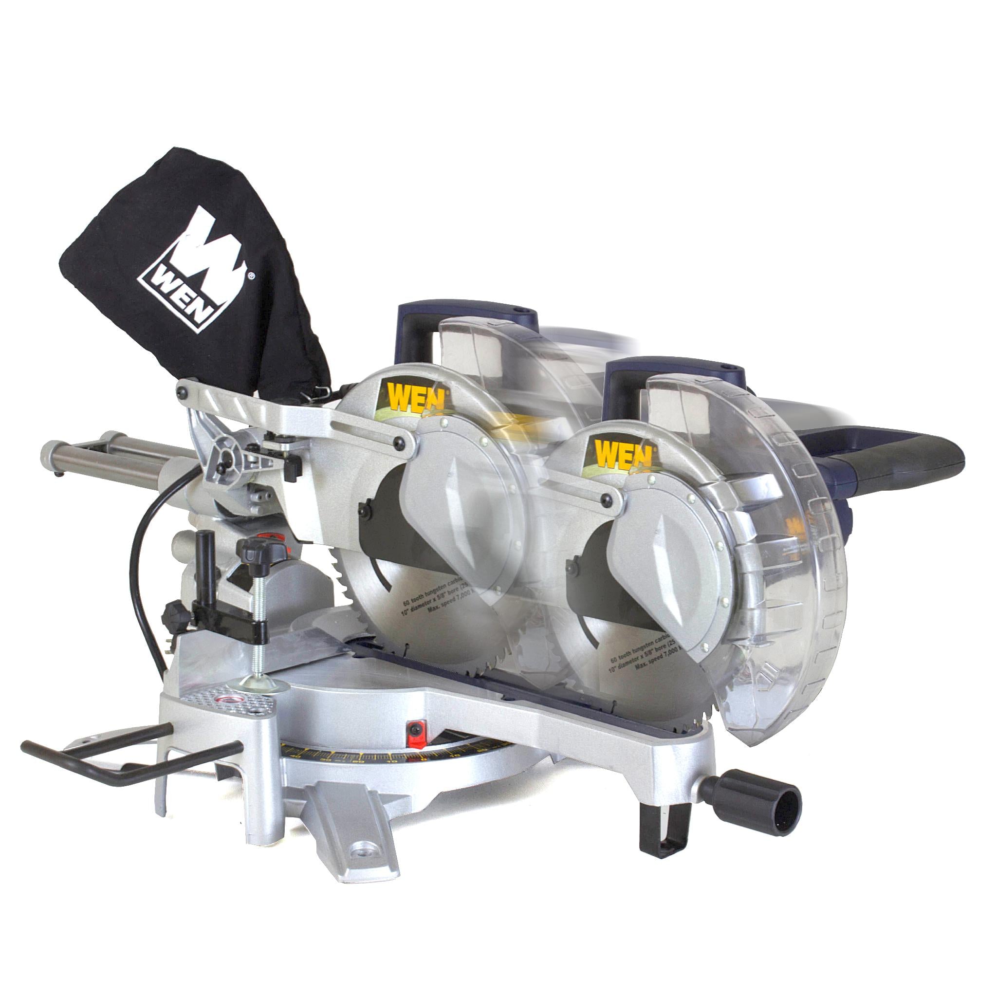 WEN 70716 10-Inch Sliding Compound Miter Saw with Laser Guide - Perfect for Woodworking, Crown Molding, and DIY Home Improvement Projects