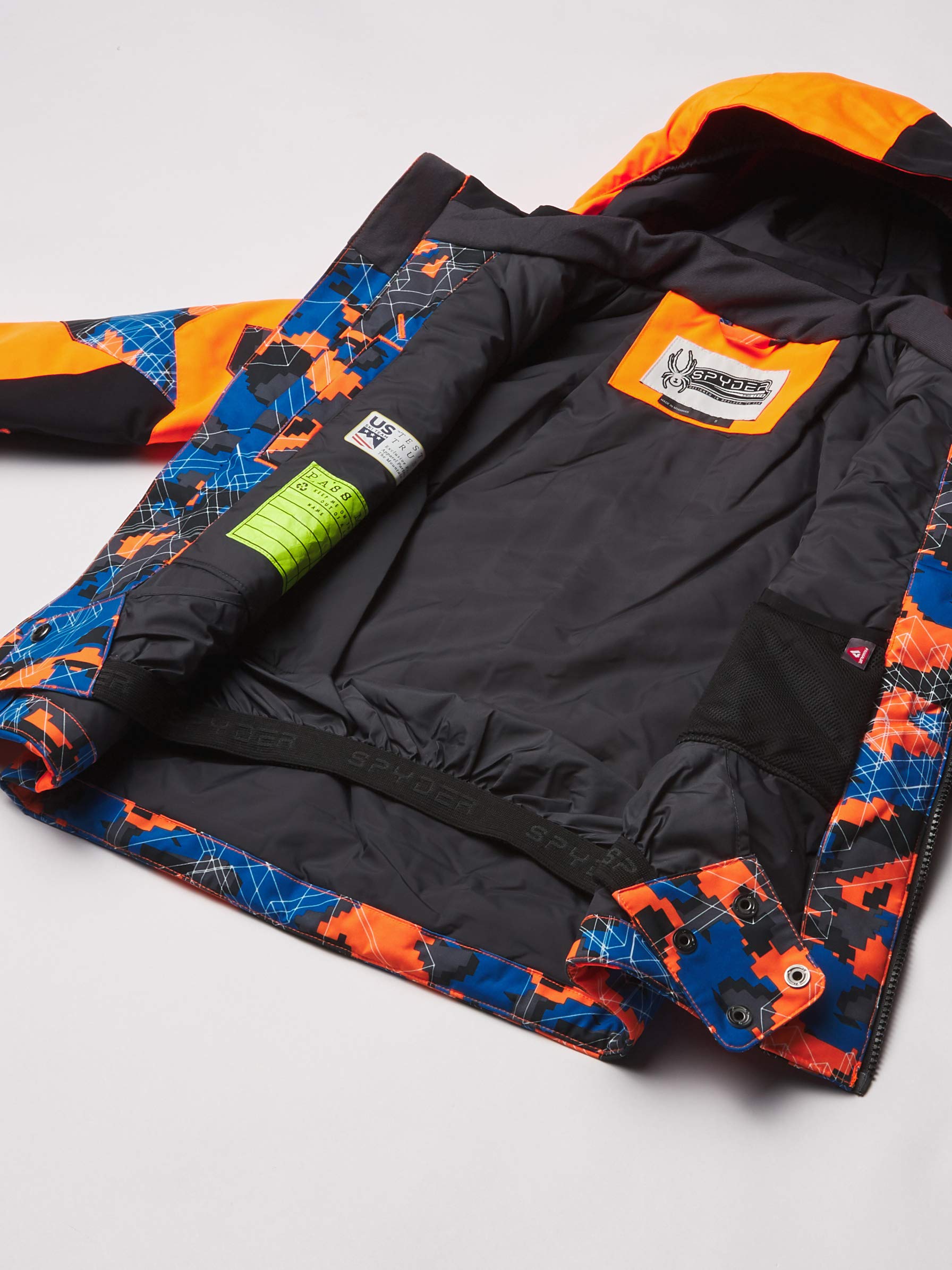 Spyder Boys Mini Leader Jacket - Camo Maze Print Waterproof Snow Jacket for Toddler & Little Kids (Ages 5-7) - Winter Outdoor Skiing & Snowboarding Coat