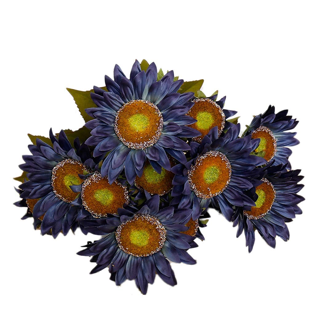 Vibrant Artificial Sunflower Bouquet - Realistic Fake Sunflowers for Home Decor, Wedding Centerpieces & Office Floral Arrangements - Oil Painting Color Simulation Flowers (Color: C)