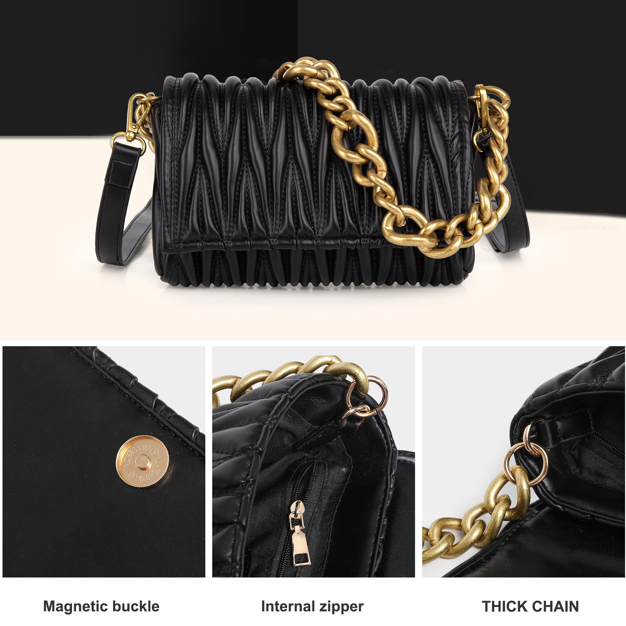 Montana West Quilted Crossbody Bags for Women - Stylish Small Purses & Top Handle Handbags - Perfect for Work, Travel & Everyday Use