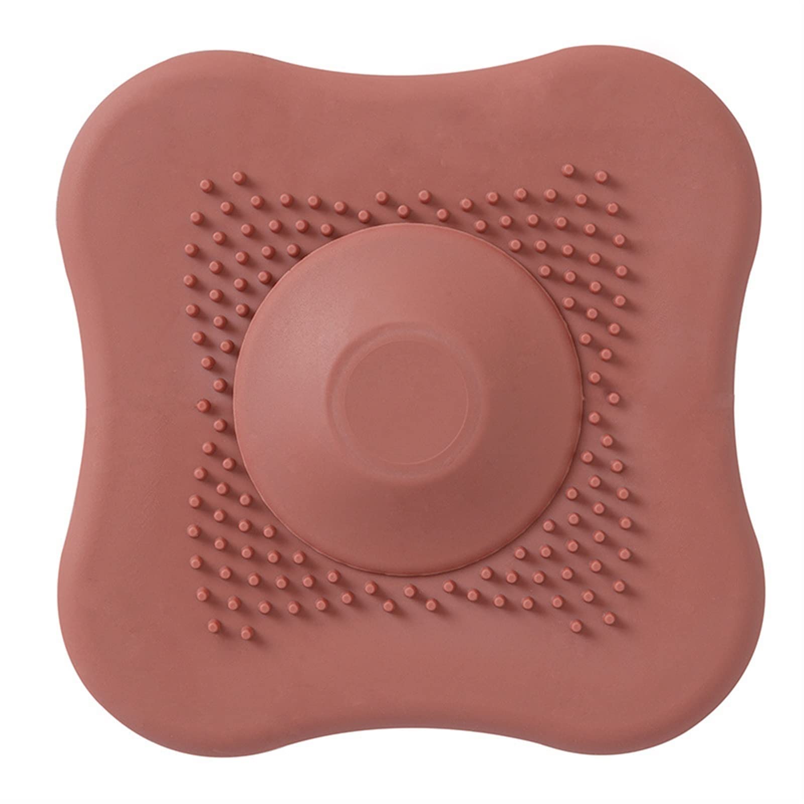 DIGUCFH Press-Type Kitchen Sink Drain Strainer - Anti-Clog Shower Drain Hair Catcher with Coffee Color - Bathroom & Kitchen Accessories for Home, Apartment, RV Use