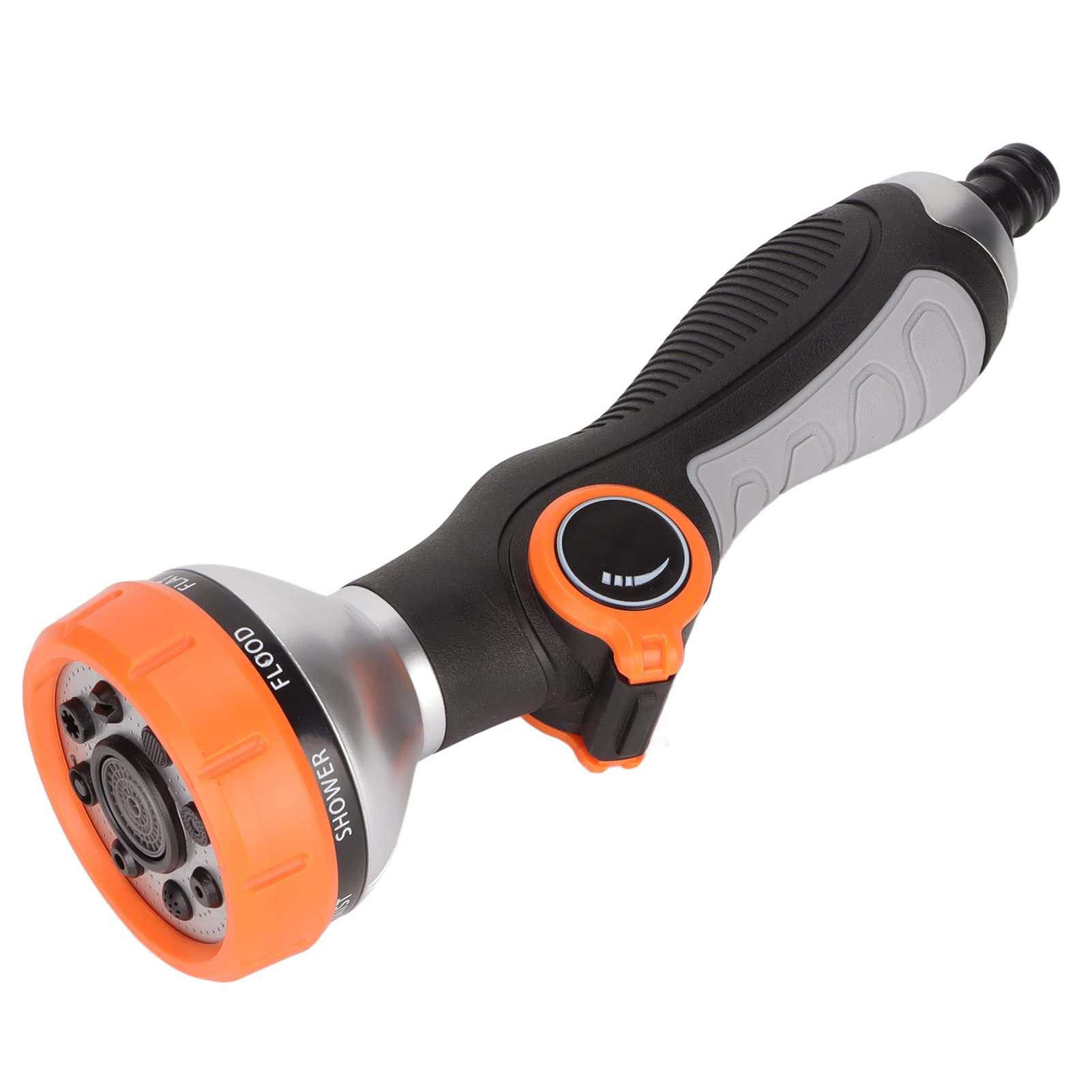 Mxzzand Heavy Duty Garden Hose Nozzle Sprayer - Adjustable High Pressure Water Spray Nozzle for Gardening, Washing Cars, Cleaning Patios & Outdoor Use