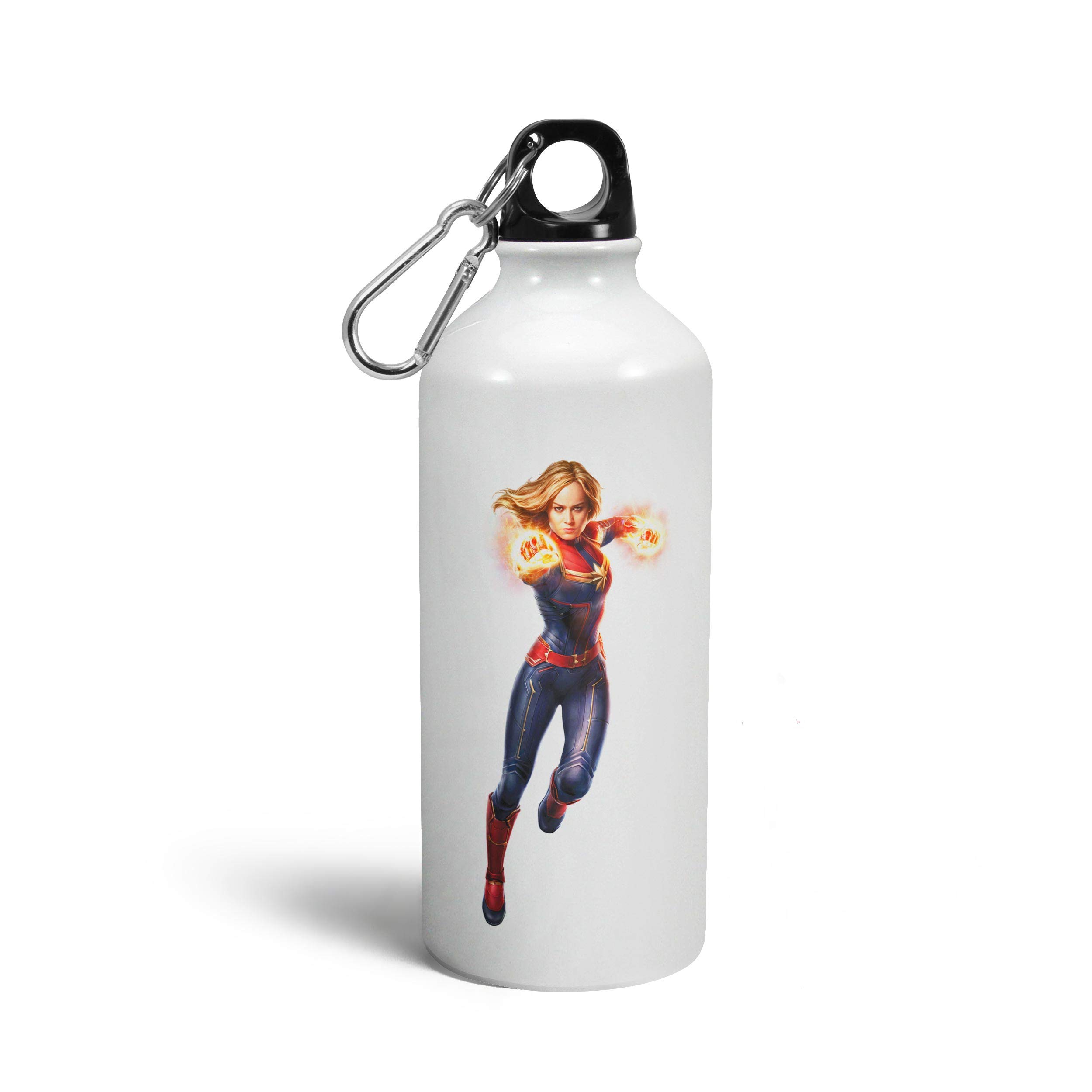 Tee Mafia® Captain Marvel Insulated Water Bottle | 600ml Avengers Themed Stainless Steel Sipper Bottle | Leakproof & BPA-Free | Perfect for Gym, Hiking, School & Office