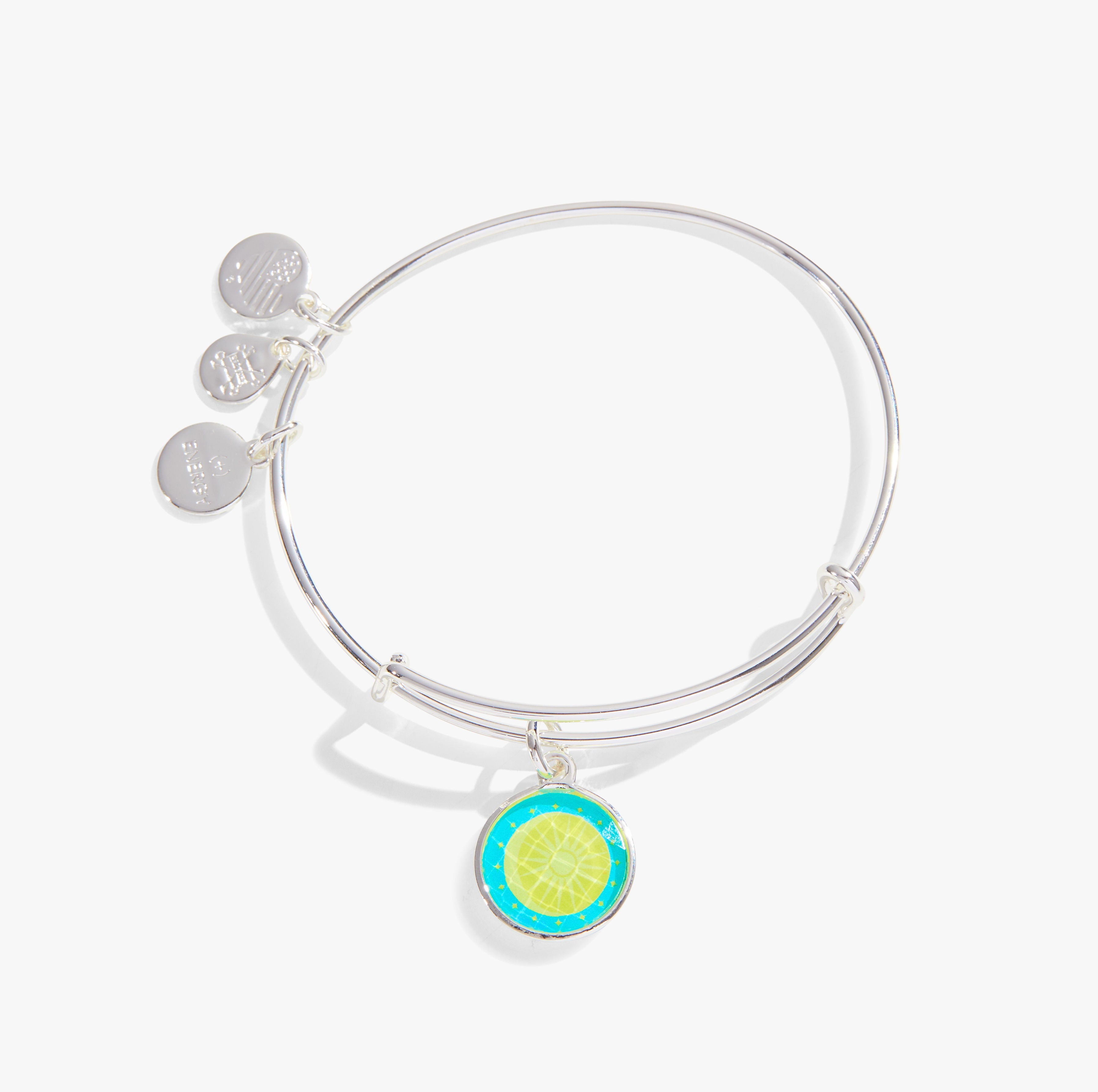 Crystal Cosmic Balance Charm Bangle Bracelet for Women - Healing Energy Jewelry for Meditation, Yoga & Spiritual Wellness