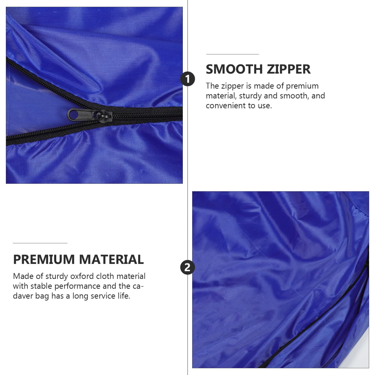 Lurrose Waterproof Cadaver Body Bag - Heavy Duty Oxford Fabric Corpse Pouch for Emergency, Funeral & Hospital Use - Includes Finger Protectors for Safe Handling