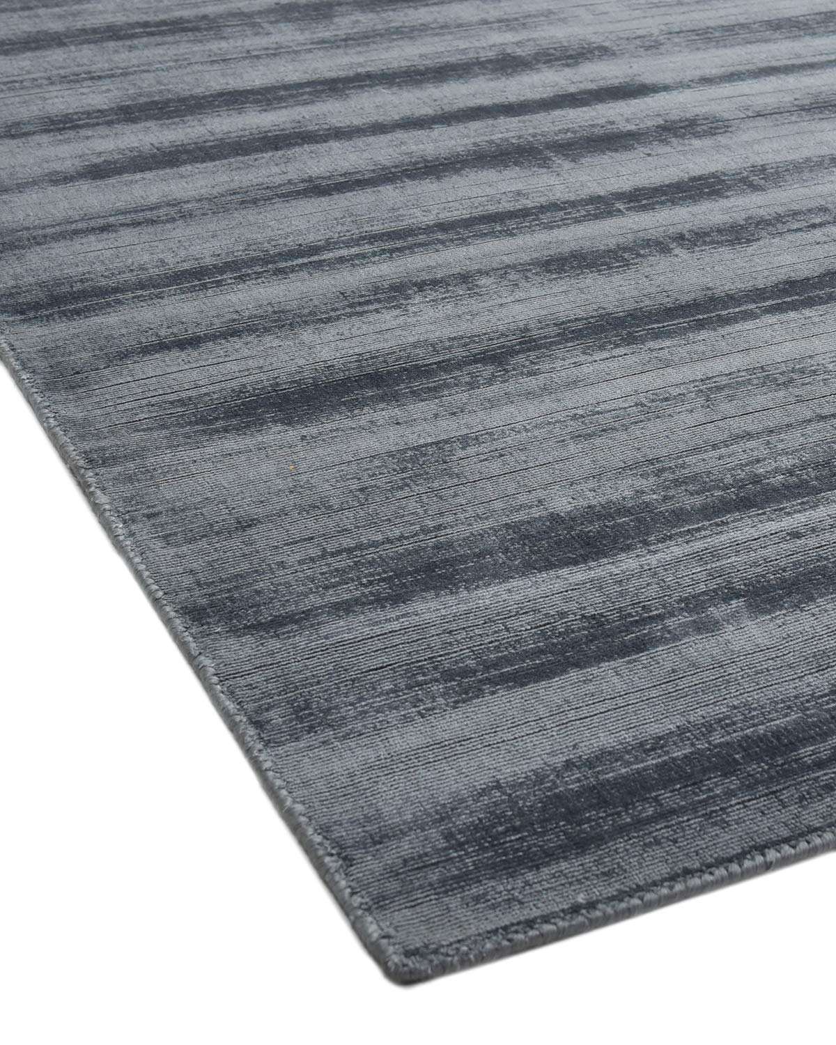 Solo Rugs Milo Contemporary Solid Hand Loomed Area Rug 9x12 Feet - Steel Gray Modern Minimalist Living Room Rug for Bedroom, Office & Home Decor