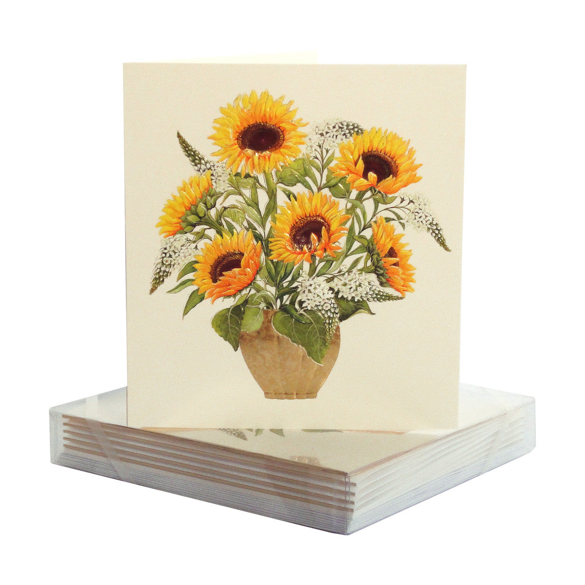 Sunflower Note Cards Set of 8 - Handmade Floral Greeting Cards for Thank You Notes, Birthday Wishes & Special Occasions