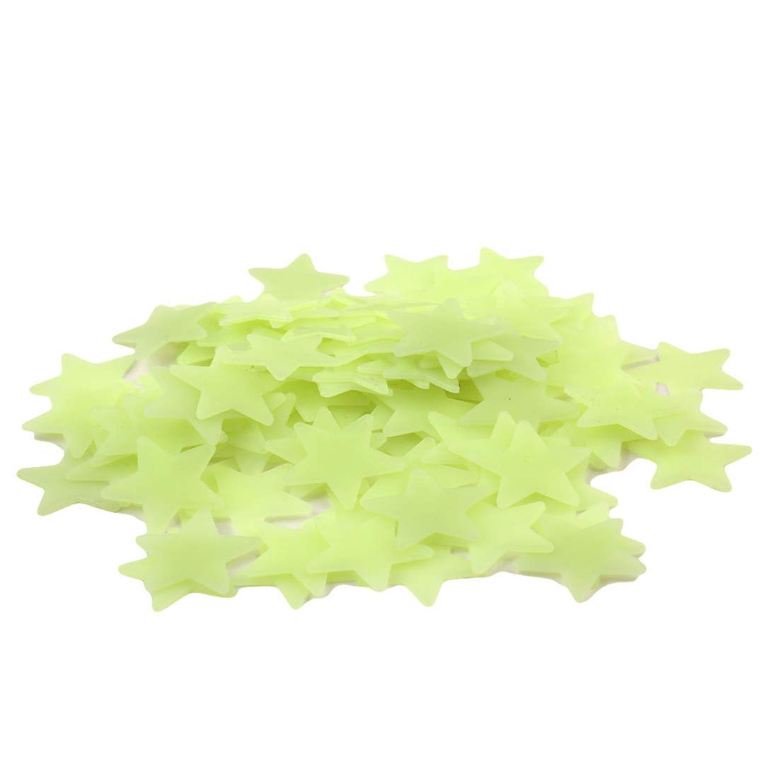 100pcs Glow in The Dark Star Stickers - Luminous Wall Decals for Kids' Bedroom & Nursery Decor - Fluorescent DIY Home Decoration - Perfect for Night Lights, Party Favors & Wall Art Projects