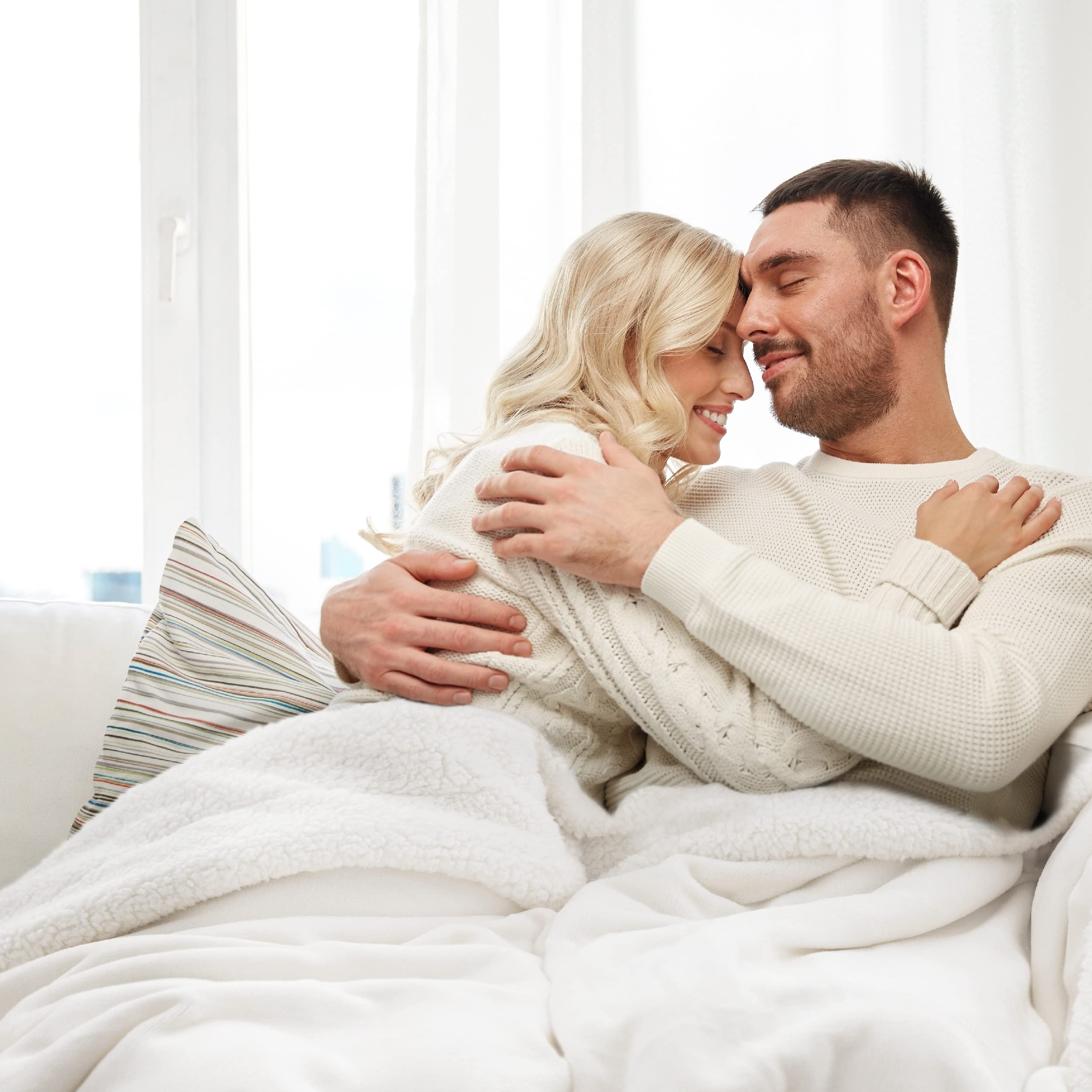 Bedsure Sherpa Fleece Blankets Queen Size 90x90 Inches - Ultra Soft & Warm Plush Blanket for Winter, Cozy Bed Throw for Couch, Sofa, Home Decor - White