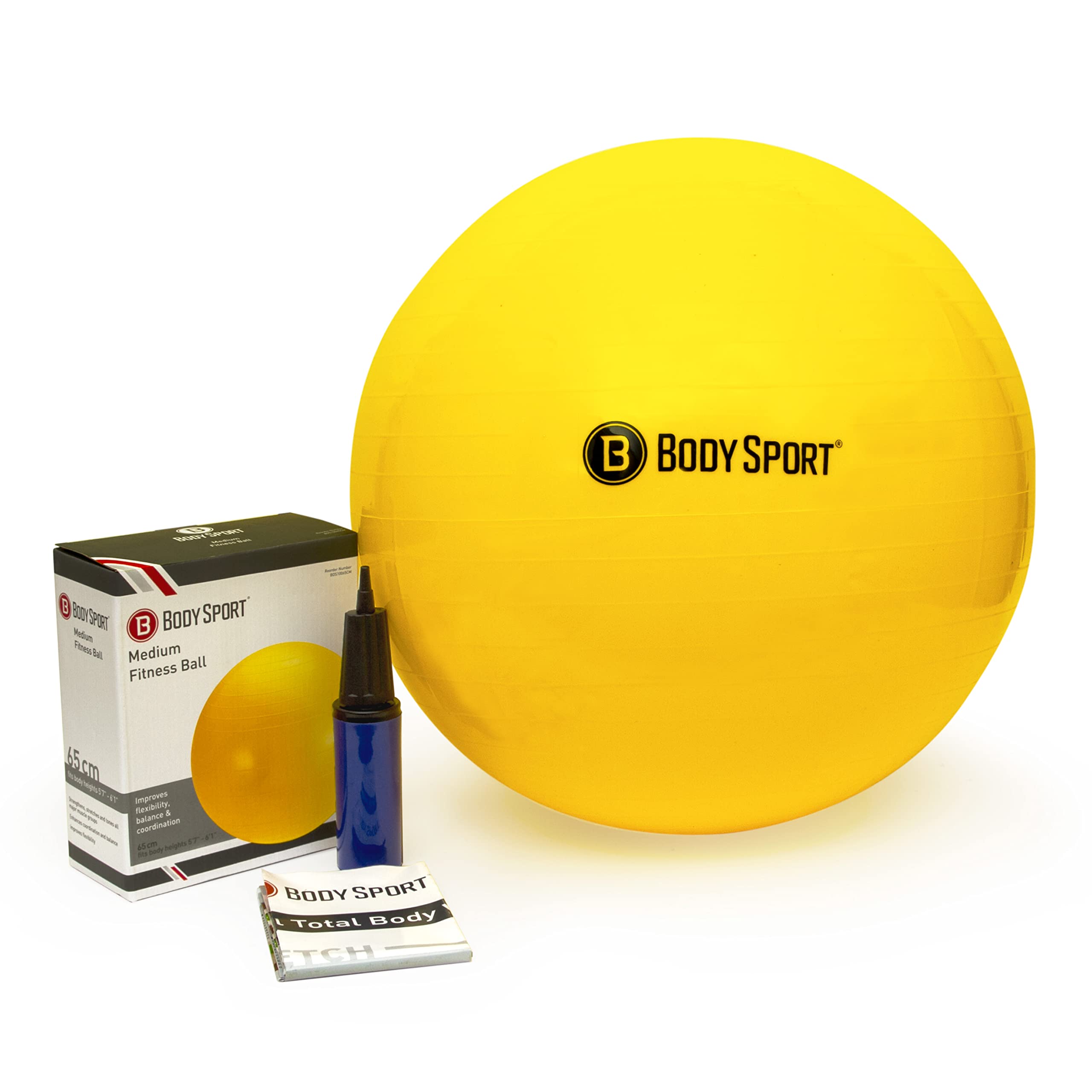 Premium Anti-Burst Exercise Ball for Yoga, Pilates & Core Workouts – 65cm Fitness Ball for Home Gym, Stability Training & Physical Therapy – Supports Weight Loss & Posture Improvement