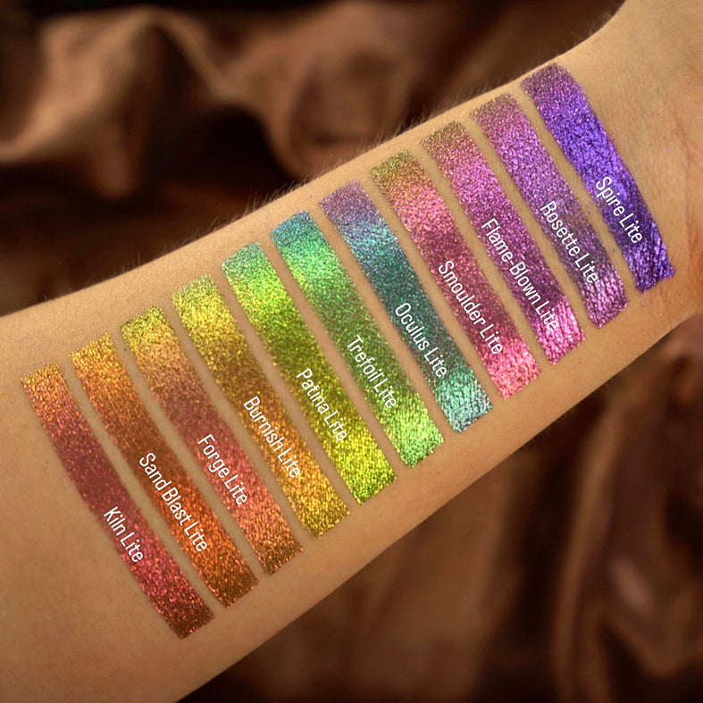 Flame Blown Lite | Multichrome Jewel-Toned Eyeshadow Palette - Perfect for Party Makeup & Night Out Glam Looks
