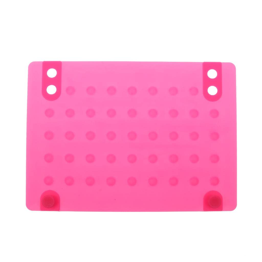 Heat Resistant Silicone Mat for Hair Straightener & Curling Iron - Non-Slip Rose Design for Styling Station & Vanity Table