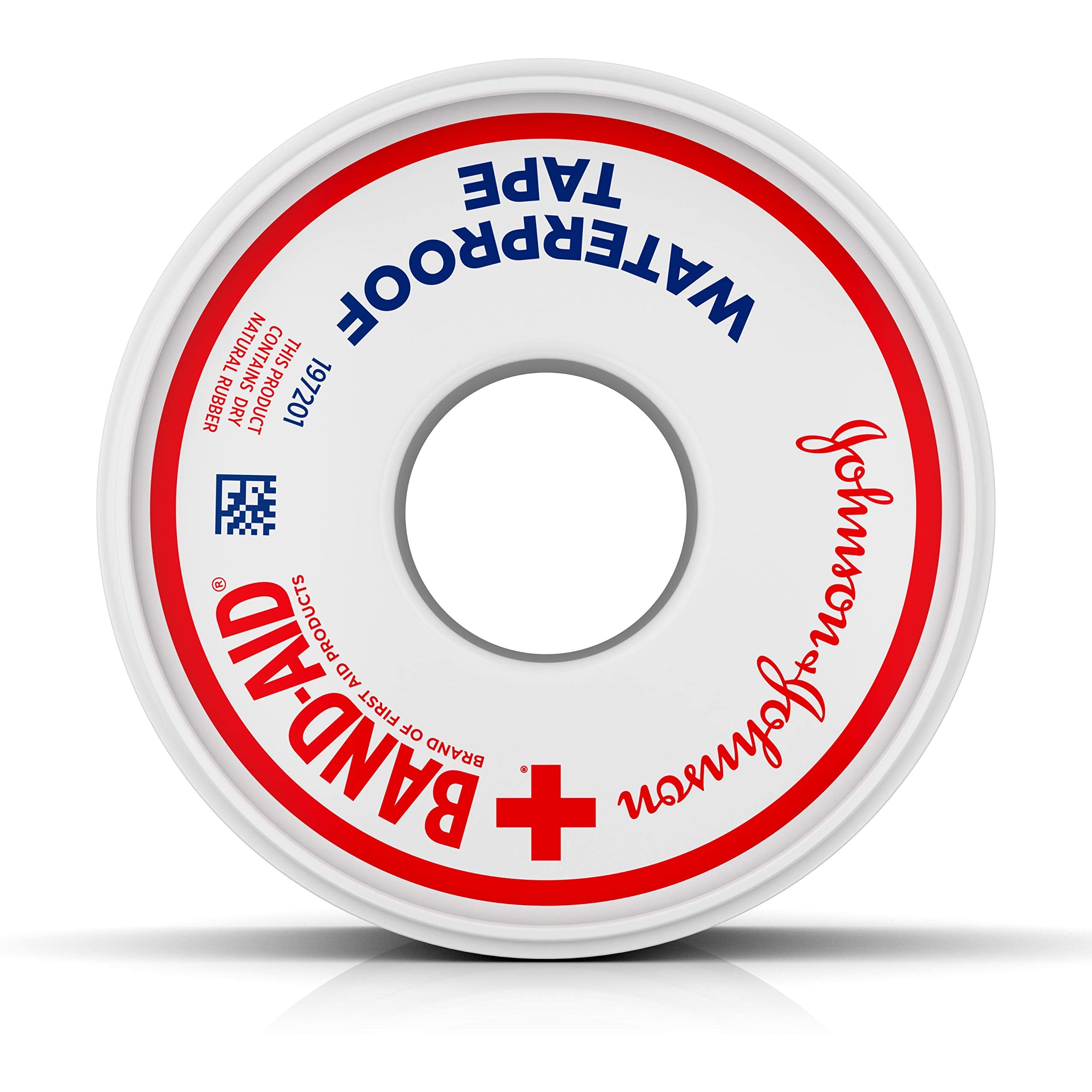 Johnson & Johnson Band-Aid 1 Inch Heavy Duty Waterproof First Aid Tape - 10 Yard Roll (24 Pack) for Wound Care, Sports Injuries & Outdoor Activities