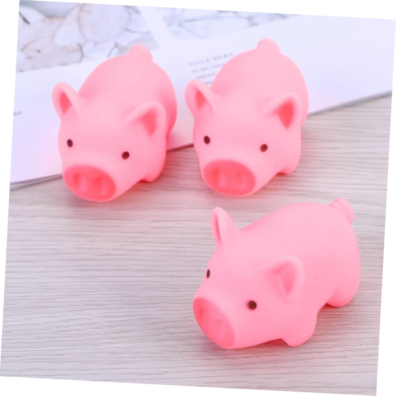 FAVOMOTO 30 Pack Cute Pig Shaped Squeaky Bath Toys for Kids - Fun Bathtub & Pool Floating Toys for Toddlers, Baby Bath Time Play and Sensory Water Games