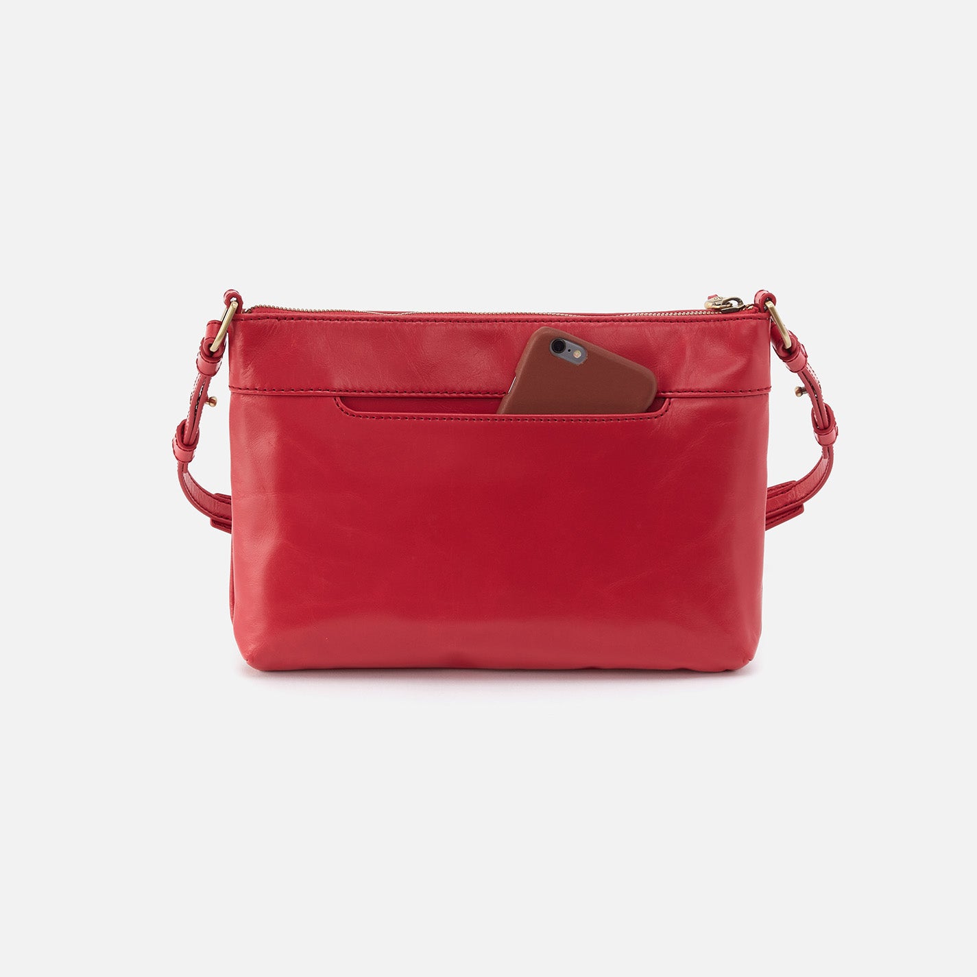 Billie Crossbody Bag in Polished Leather - Hibiscus Pink Small Shoulder Purse for Women | Perfect for Everyday Use, Travel & Date Night