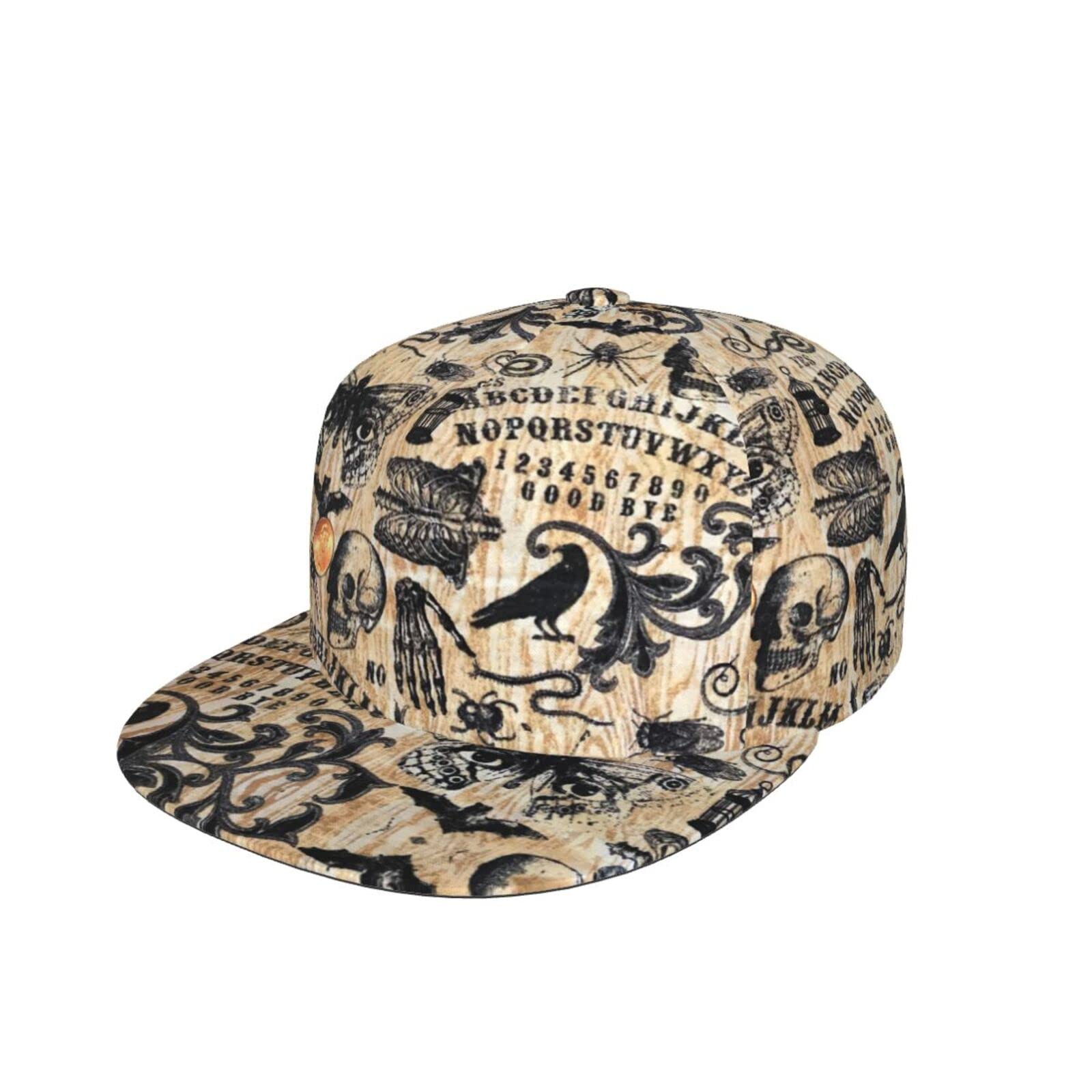 Stylish Adjustable Snapback Hat for Men & Women - Flat Bill Baseball Cap with Abstract Occult Design | Perfect for Hip Hop Fashion, Streetwear & Casual Outfits