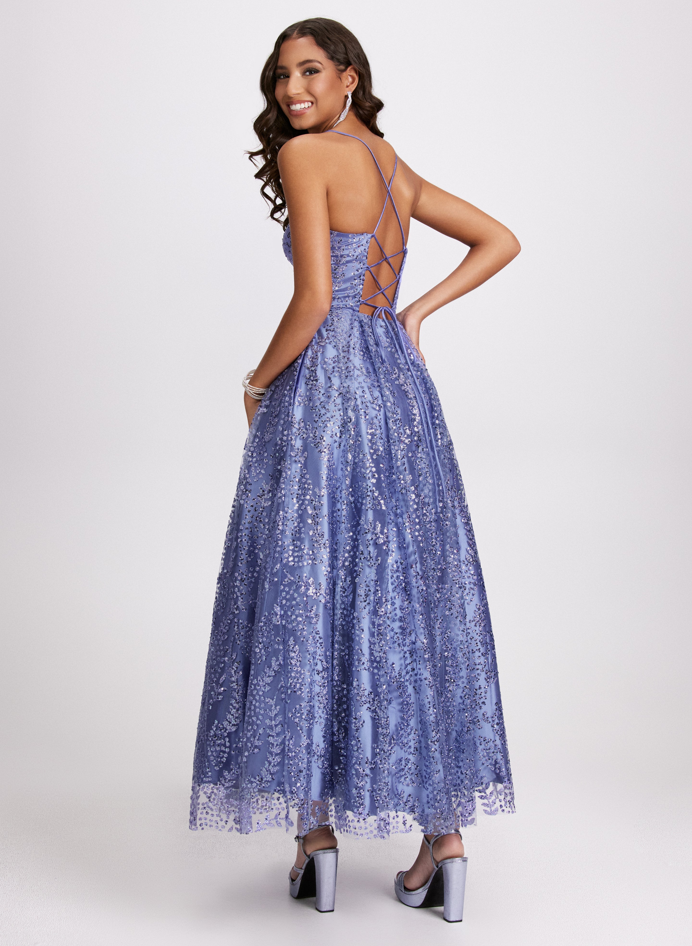 Elegant Corset Style Sequin Detail Party Dress for Women - Perfect for Evening Events, Prom, and Special Occasions