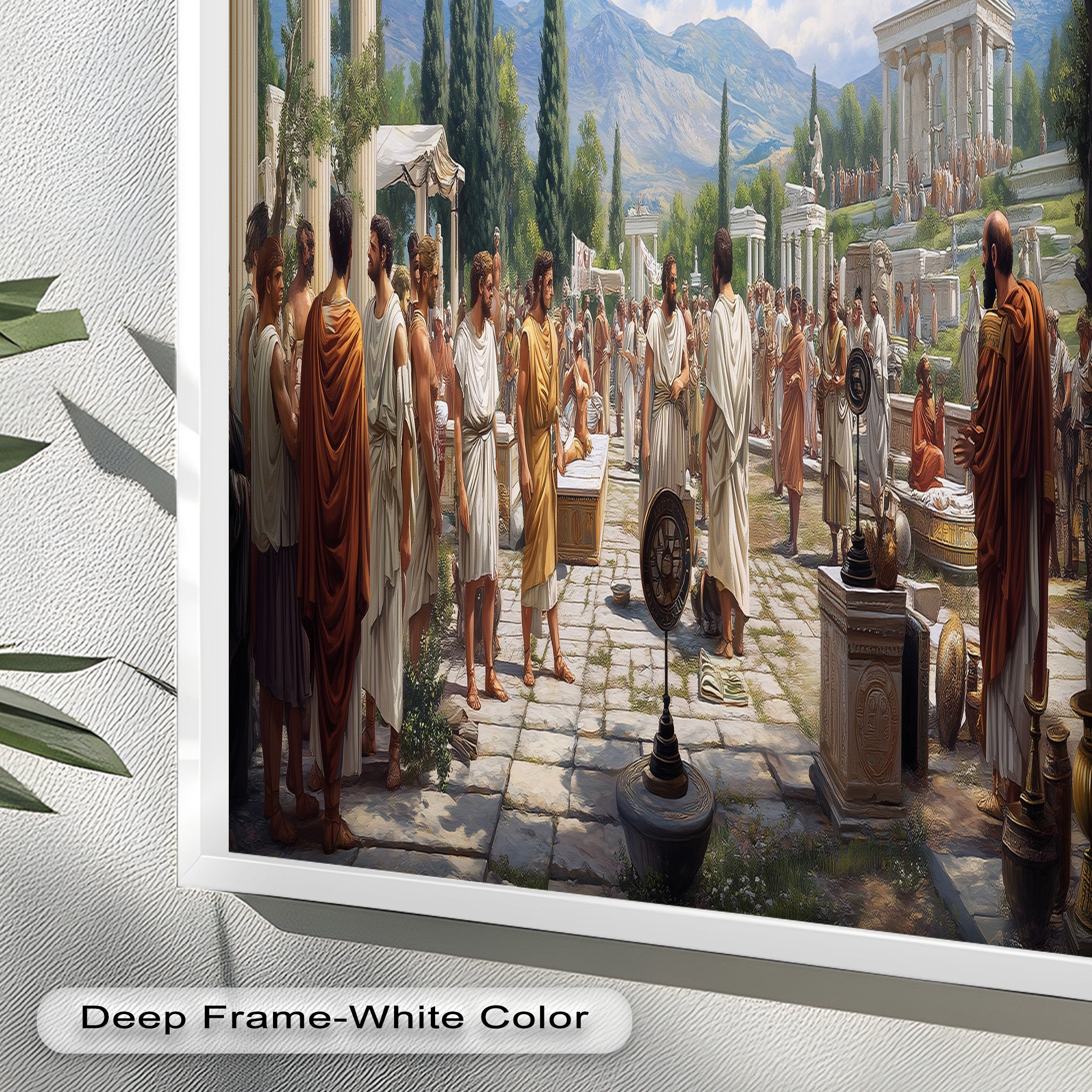 Agora of the Ancients - Greek Mythology Oil Painting Wall Art for Home Decor, Office & Gift