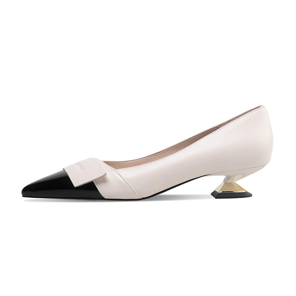 TinaCus Women's Genuine Leather Handmade Pointed Toe Pumps - Comfortable Low Heel Slip-On Dress Shoes for Work, Party & Wedding (Multiple Colors Available)