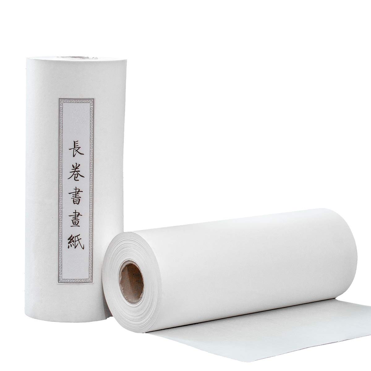 Premium Chinese/Japanese Calligraphy Paper Roll - Sumi/Xuan/Rice Paper for Brush Writing & Painting - 35cm x 25m Long Scroll Shu (Ripe) Xuan Paper - Ideal for Traditional Calligraphy, Ink Wash Painting & Art Projects