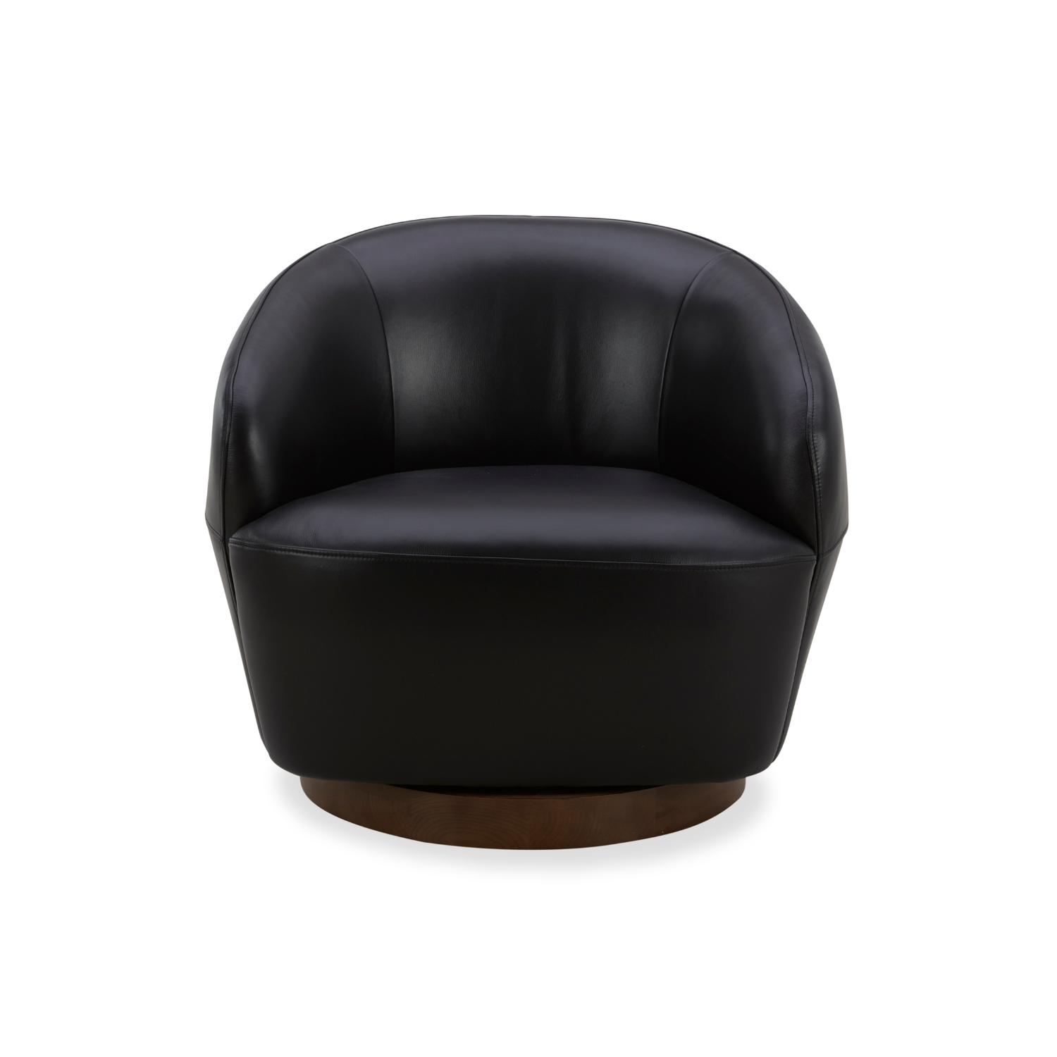 Modern Pod Leather Swivel Lounge Chair - 360° Rotating Recliner for Living Room, Bedroom & Office - Comfortable PU Leather Accent Chair with Ottoman