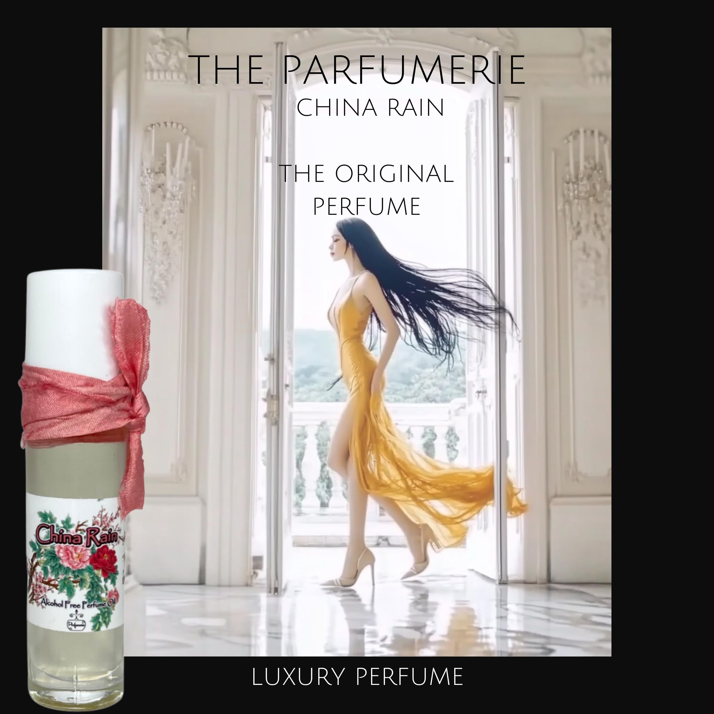CHINA RAIN Original Perfume Oil - Long Lasting Vegan Fragrance, Phthalate & Alcohol Free, 10ml Roll On Bottle (Yellow) | Perfect for Daily Wear, Gifts & Aromatherapy
