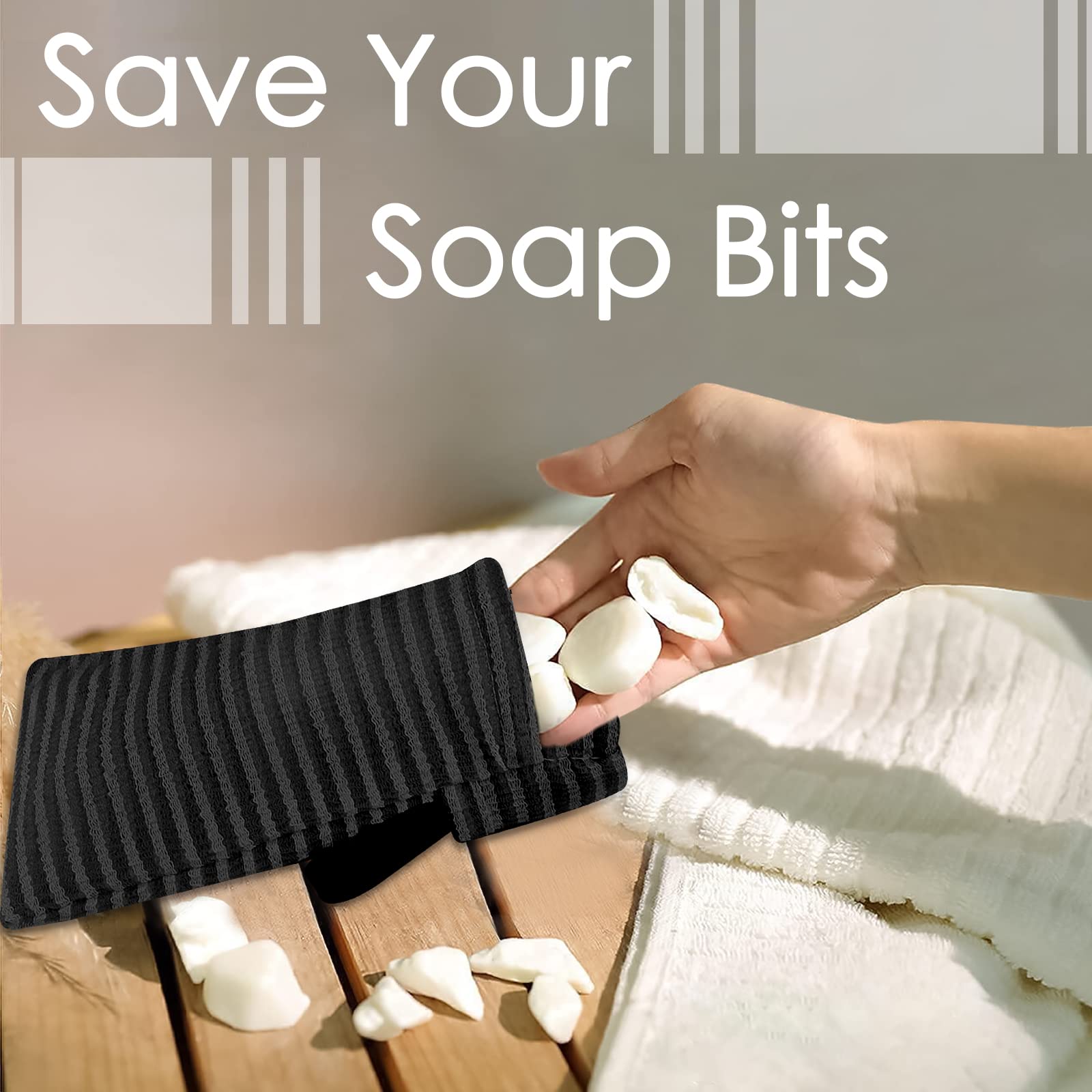 20 Pack Nylon Exfoliating Mesh Soap Bags with Drawstring - Bulk Bar Soap Savers for Bath & Shower | Exfoliating Body Scrubber Pouch, Soap Pocket Holder - Perfect for Gym, Travel & Eco-Friendly Home Use