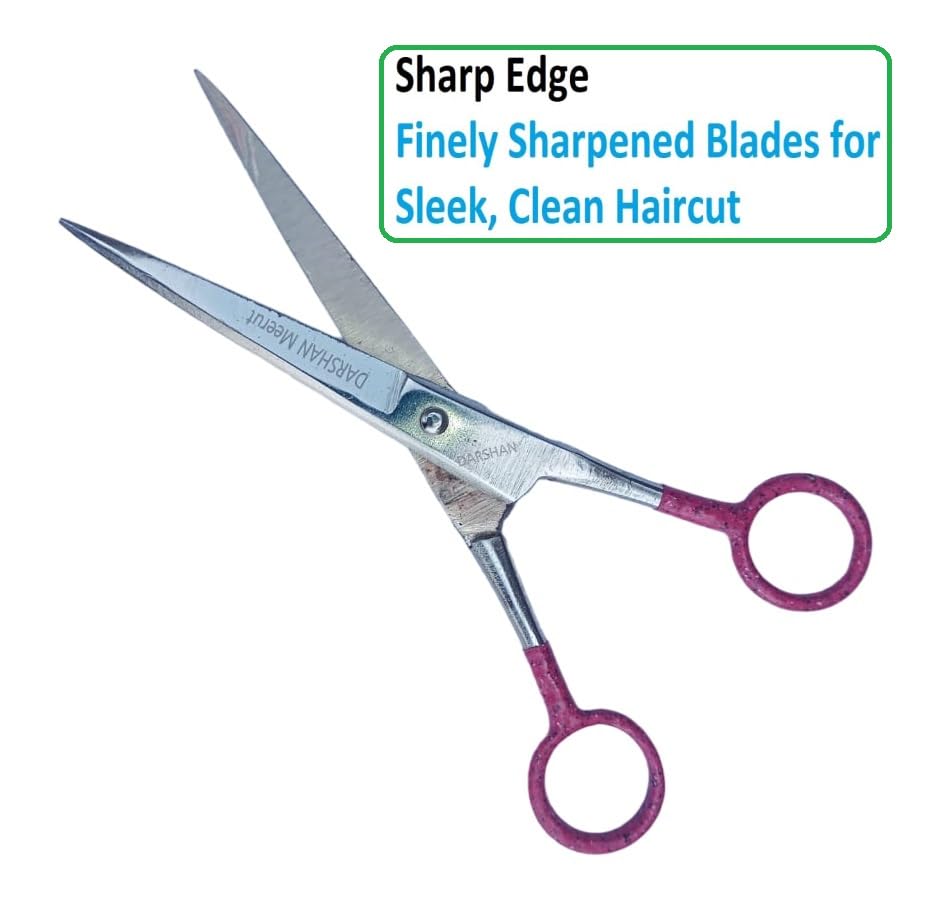 Professional Hair Cutting Scissors Set with Comb & Straight Edge Razor - Barber Kit for Salon & Home Use (Men & Women) - Perfect for Hairdressing, Styling & Grooming