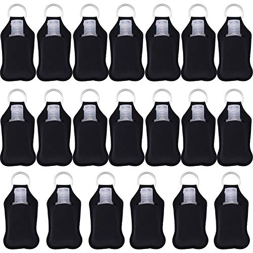 SUBANG 40-Piece Travel Size Bottle Set - 20 Reusable 30ml Flip-Top Containers & 20 Keychain Holders for Toiletries, Cosmetics, and Liquids | Perfect for Air Travel, Gym, Camping, and On-The-Go Essentials
