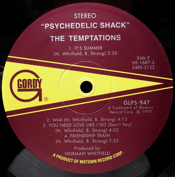 The Temptations - Psychedelic Shack Vinyl LP Album (Limited Edition Reissue, Near Mint Condition) - Perfect for Record Collectors & Soul Music Lovers