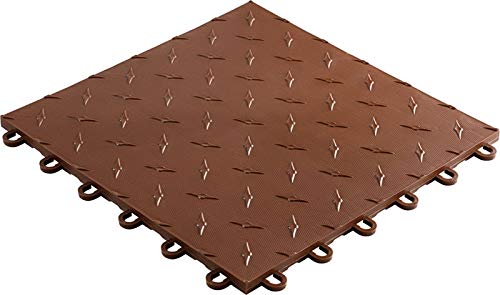 TracStep Modular Interlocking Garage Floor Tiles - Brick Pattern 40-Piece Set | Durable & Easy Installation for Home Gym, Workshop & Parking