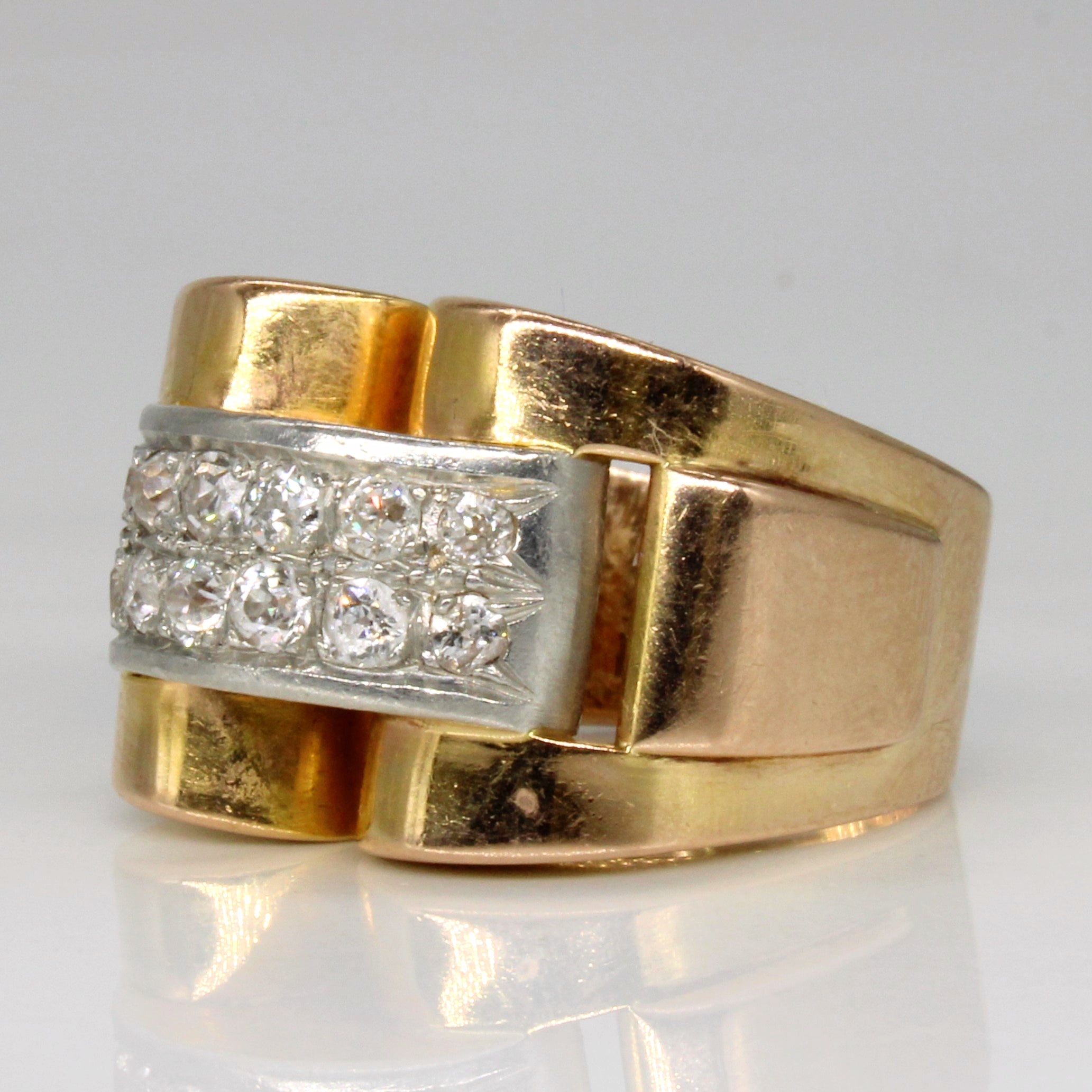 Vintage European Cut Diamond Ring 0.40ctw Size 6.75 - Elegant Antique Jewelry for Women, Perfect for Engagement, Wedding & Special Occasions