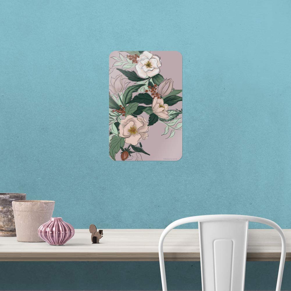 Beautiful Floral Flowers Wall Decor Sign for Home, Office & Business - Perfect for Living Room, Bedroom & Workspace Decor