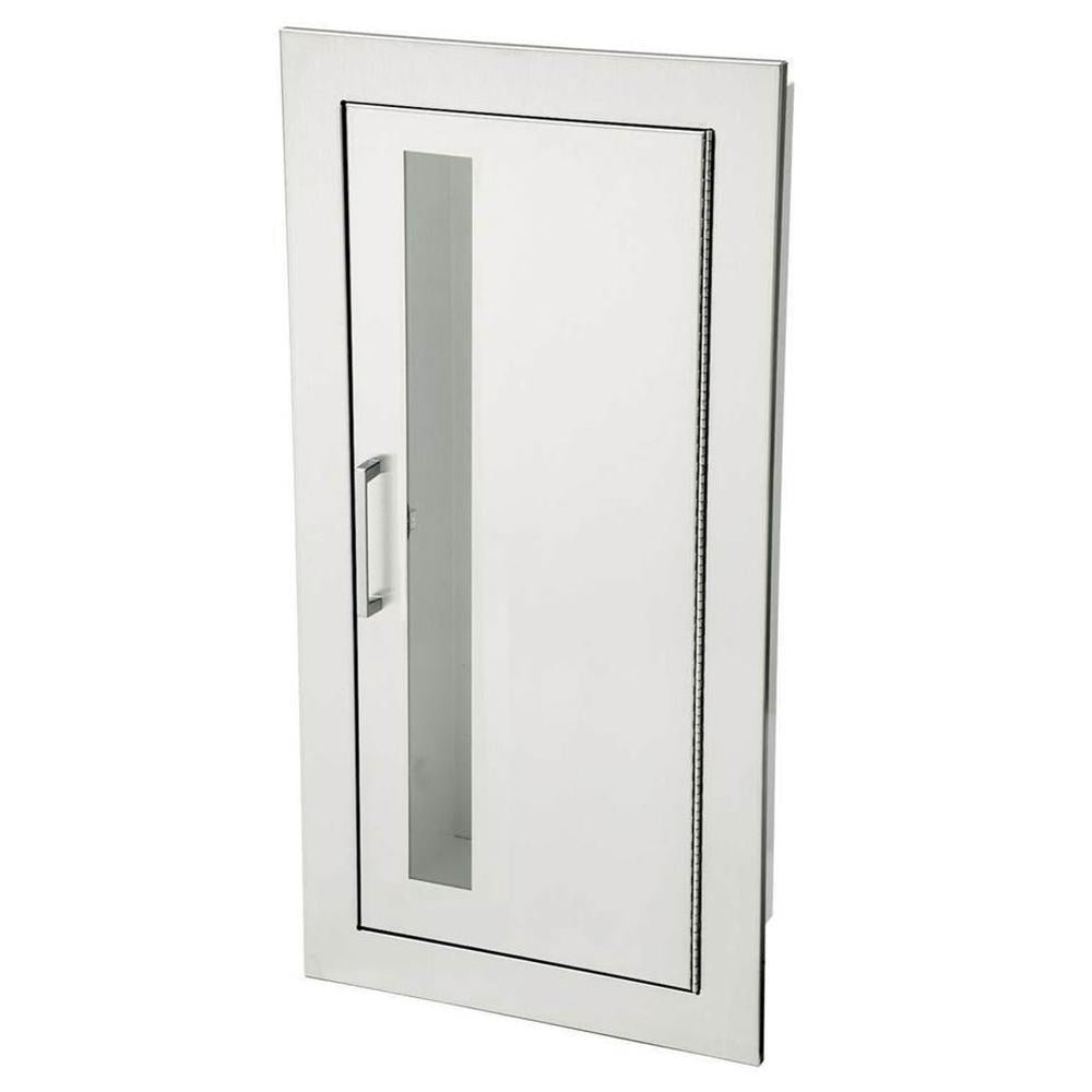 JL Industries 1835V10 Cosmopolitan Fire Extinguisher Cabinet - Vertical Duo with Pull Handle for Home, Office & Commercial Safety Use