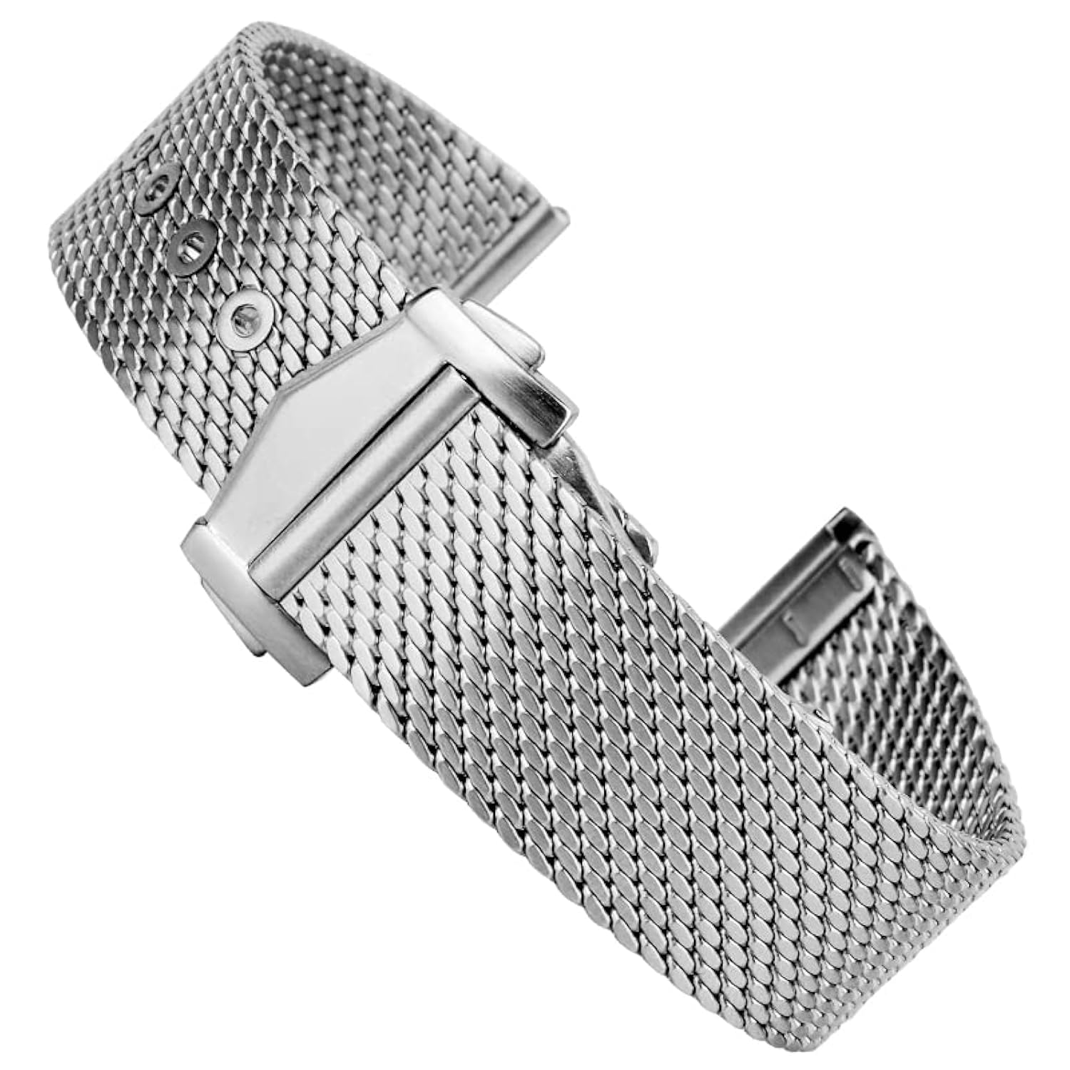 20mm Stainless Steel Mesh Watch Band for Men - Adjustable Woven Metal Bracelet Replacement Strap | Perfect for Dress Watches, Business & Formal Occasions