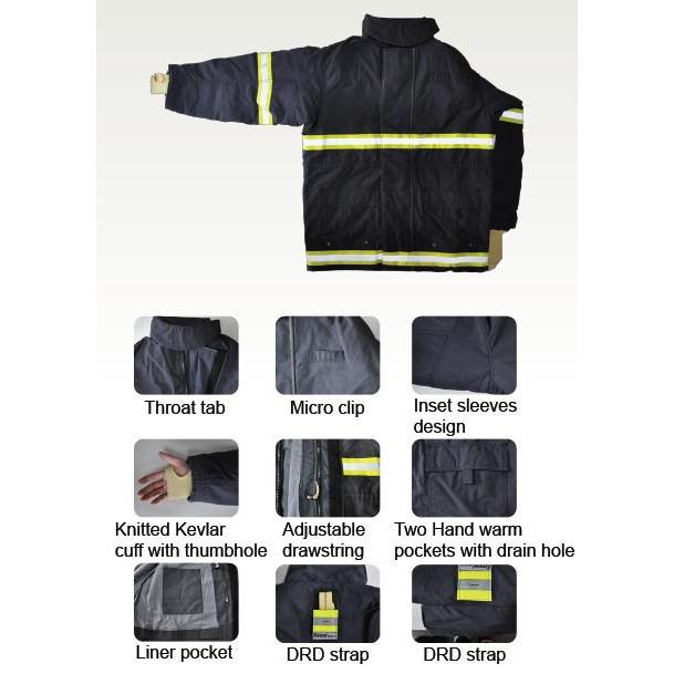 Lakeland Fire Fighting Suit - Professional Firefighter Gear Set (Coat & Pants) - Flame Resistant & Heat Protective for Emergency Rescue & Industrial Safety