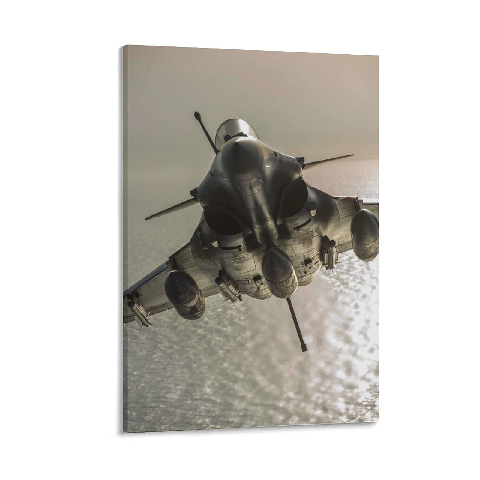 Supermarine Spitfire WWII Fighter Plane Canvas Art Print - 20x30 Inches (50x75cm) - Vintage Aviation Poster for Home, Office & Man Cave Decor - Perfect Gift for History Buffs & Military Enthusiasts