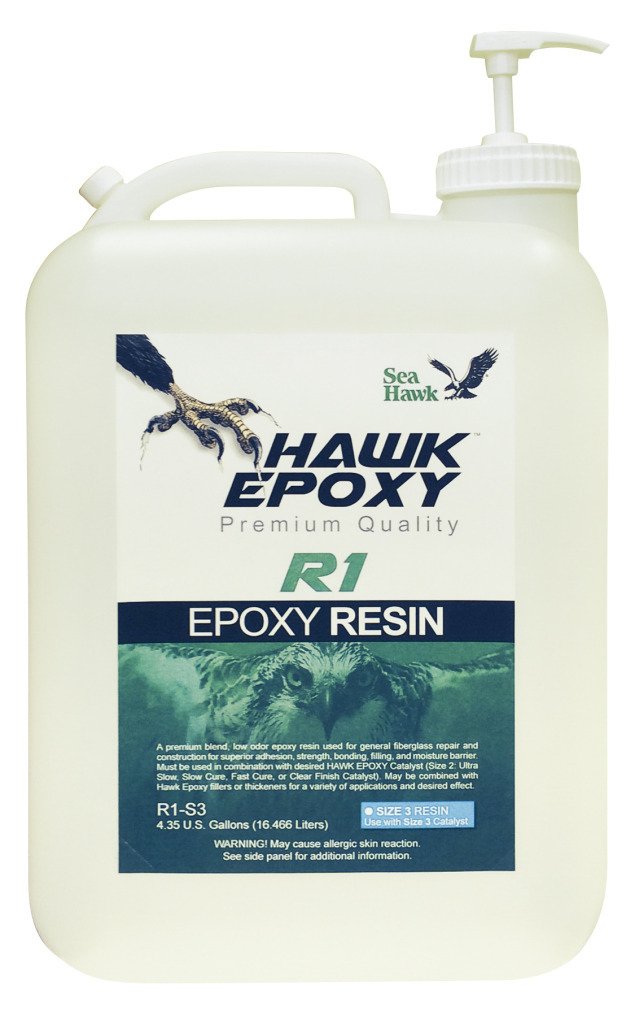4.35 Gallon Size 3 Hawk Epoxy R1 Resin - High-Performance Industrial Adhesive for Woodworking, Metal Bonding & DIY Crafts