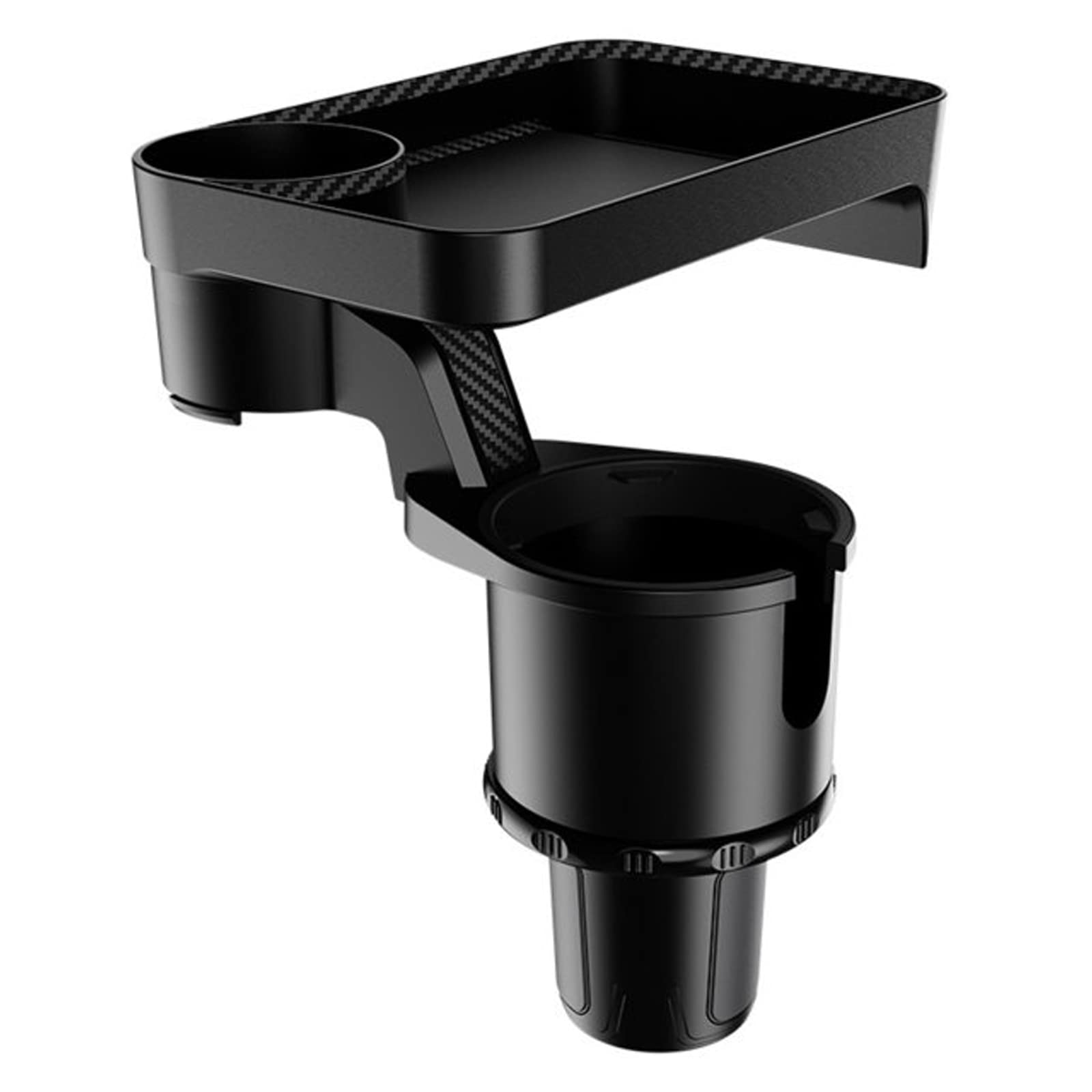 PaKyKai Car Cup Holder Expander - 360° Swivel Adjustable Multifunctional Car Organizer with Attachable Tray, Perfect for Eating, Drinking & Phone Holding in Vehicles (Fits Most Car Cup Holders) - Ideal for Road Trips, Commuting & Family Travel