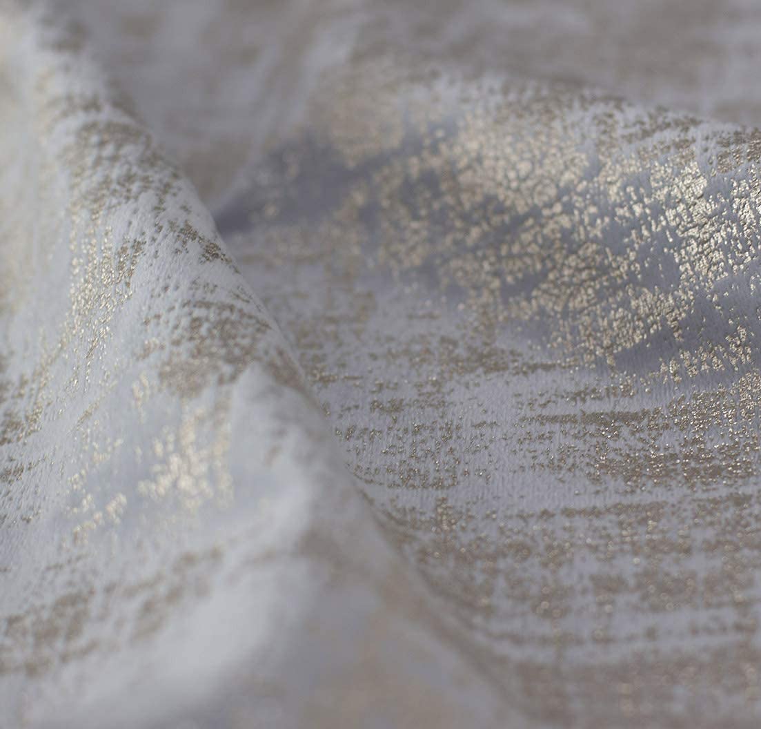 Always4U Soft Velvet Curtains 95 Inch Length - Luxury Blackout Curtains with Gold Foil Print for Bedroom & Living Room - Thermal Insulated Window Treatments (Set of 2, Silver) - Perfect for Home Decor, Light Blocking & Noise Reduction