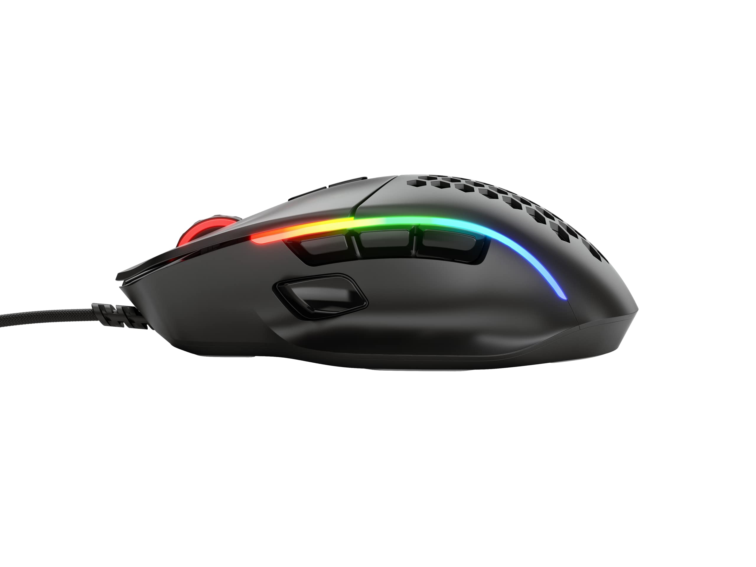 Glorious Model I Wired Gaming Mouse - 69g Ultra Lightweight, 2 Swappable Buttons, RGB Lighting, PTFE Feet, 9 Programmable Buttons, Ergonomic Side Thumb Rest - Black - Perfect for FPS, MOBA & MMO Gaming, Esports & Office Work