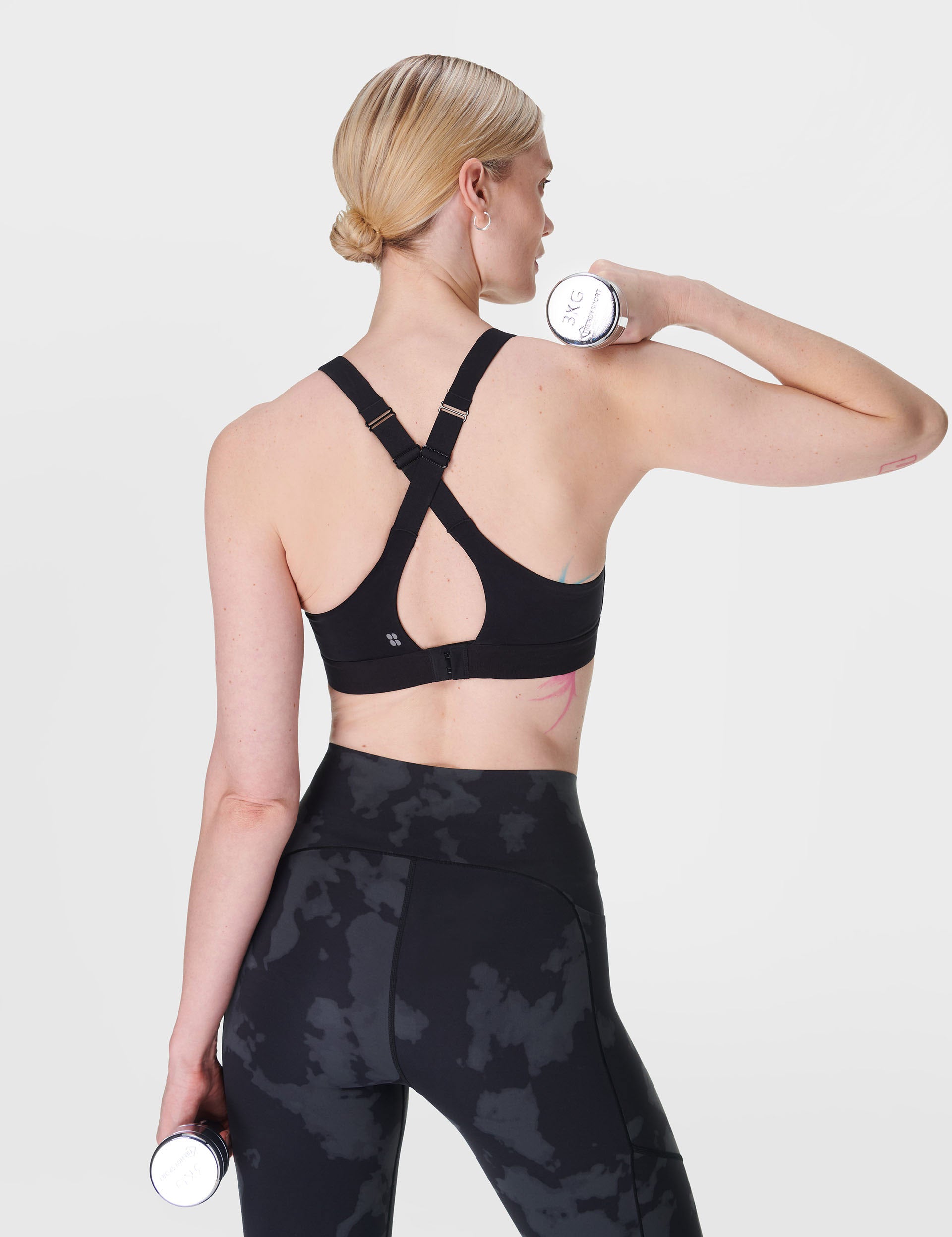 Power Pulse Sports Bra for Women - High Impact Support, Breathable & Moisture Wicking Activewear - Perfect for Running, Gym Workouts & High-Intensity Training (Black)