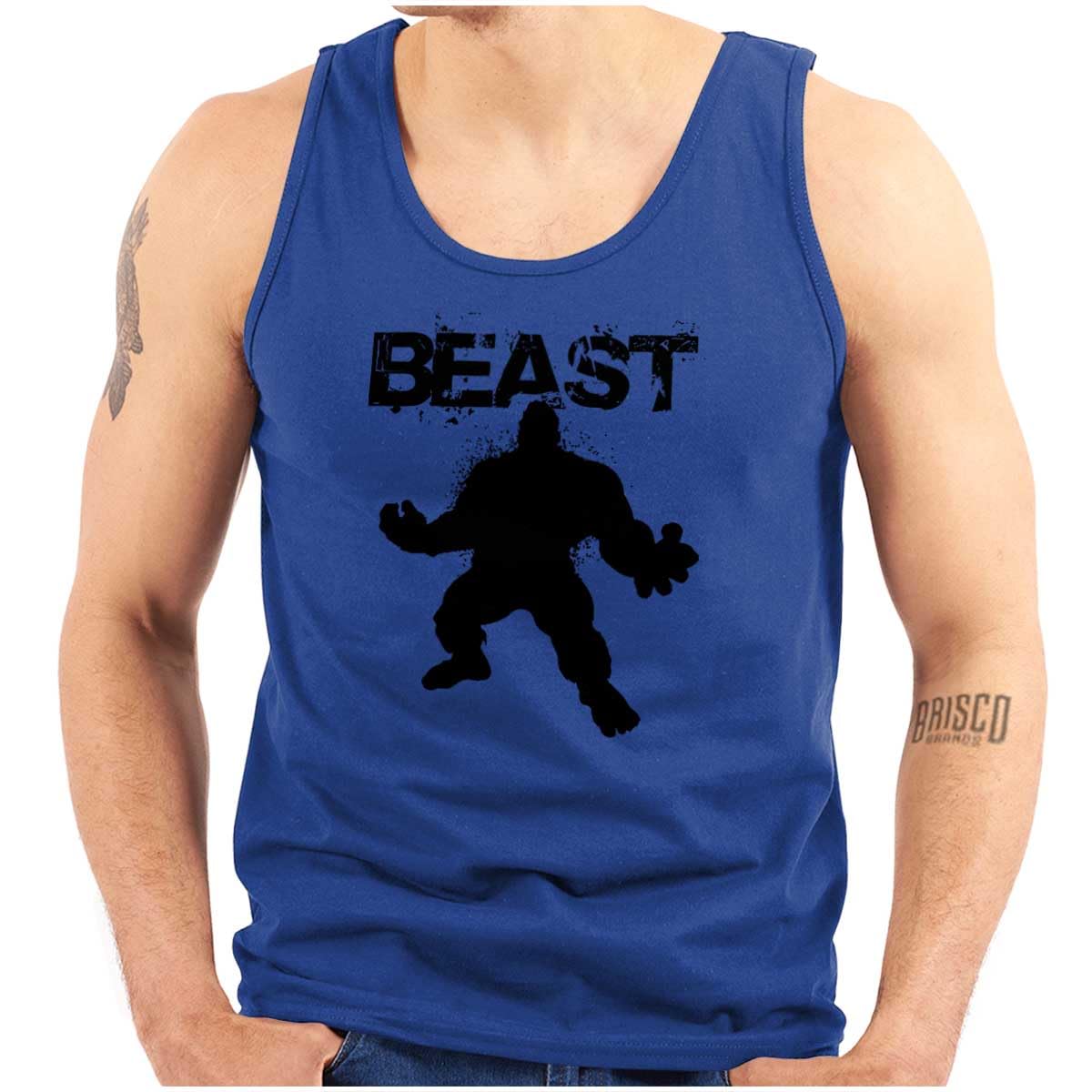 Brisco Brands Beast Gym Fitness Tank Top for Men - Sleeveless Workout Tee for Bodybuilding & Weightlifting | Perfect for Gym, Training & Casual Wear