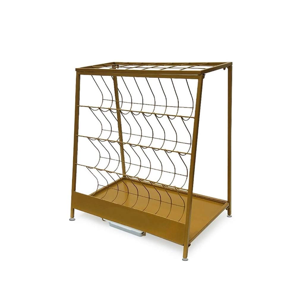 Stylish Iron Art Umbrella Rack for Hotels, Offices & Homes - Brown Storage Shelf for Umbrellas | Perfect for Entryway, Lobby & Interior Decoration