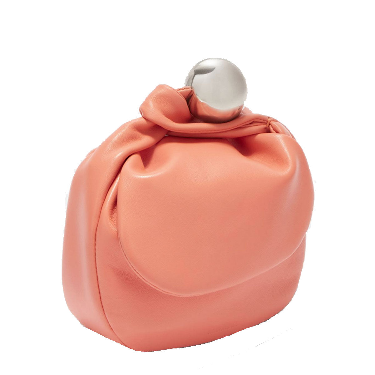 Premium Coral Leather Sphere Pouch - Elegant & Durable Handmade Leather Clutch for Women | Perfect for Parties, Weddings & Everyday Use
